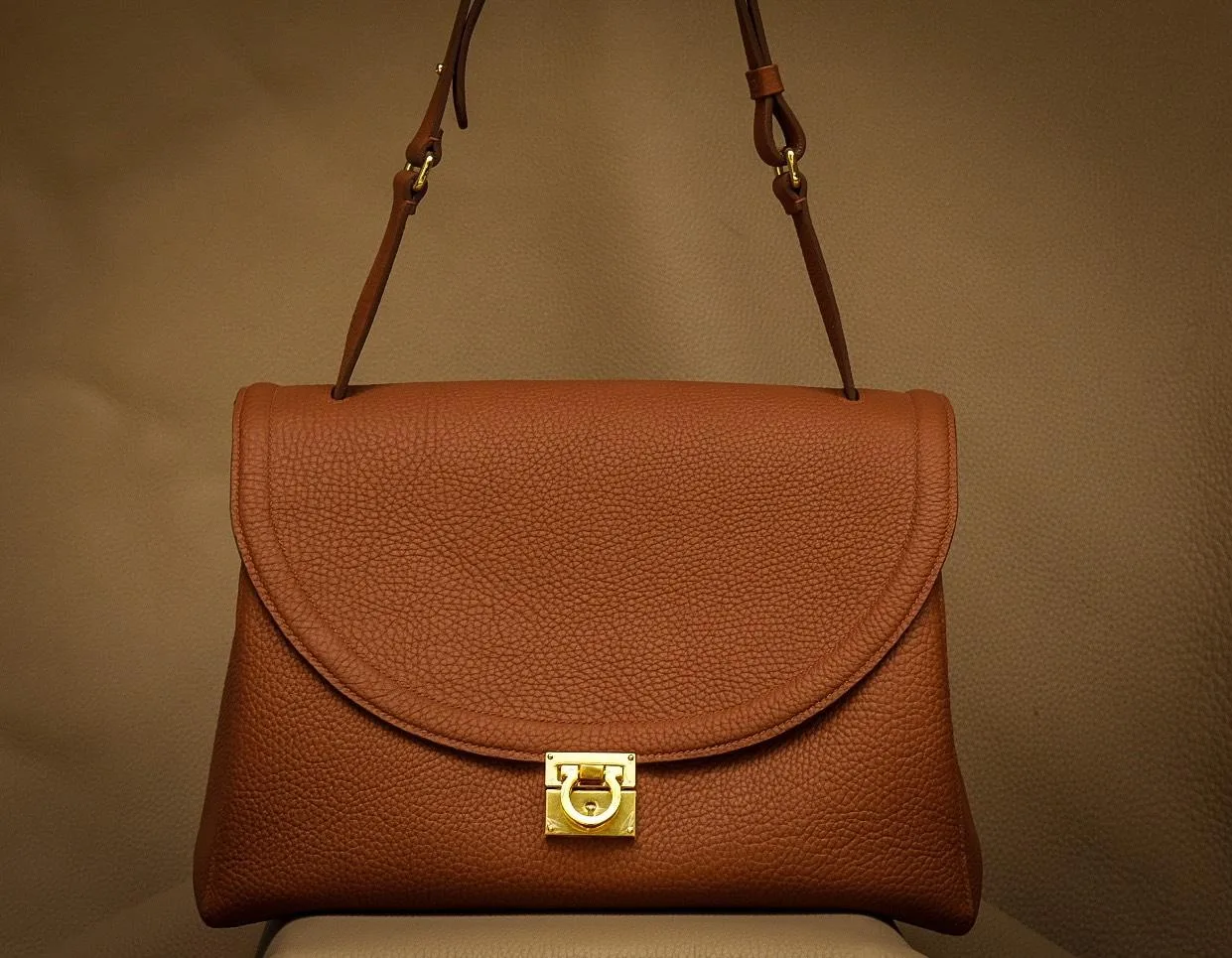 Handle Bag - Da Clemence - DarkGoldenrod - KOI Leather