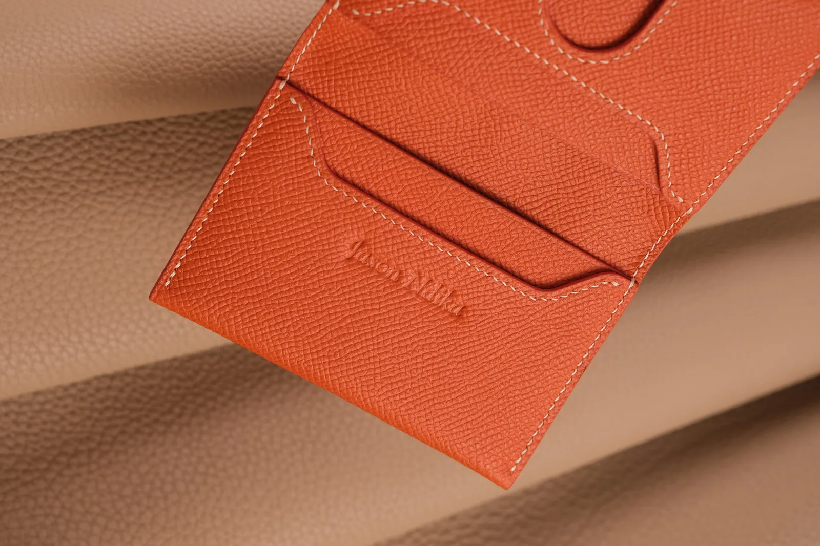 Card Holder Ví Đựng - Da Epsom - Orange - Hình 14