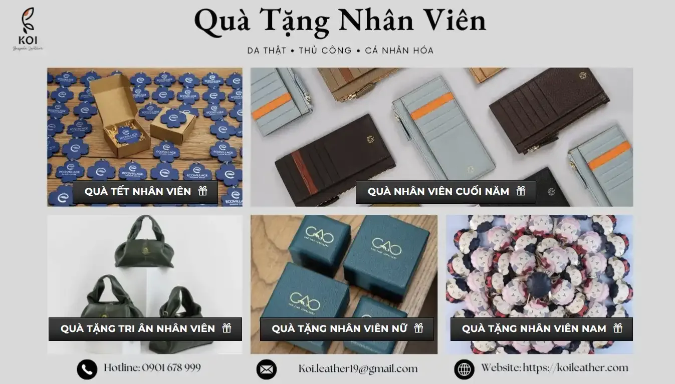 Nghệ nhân KOI Leather hoàn thiện đơn quà tặng doanh nghiệp cuối năm