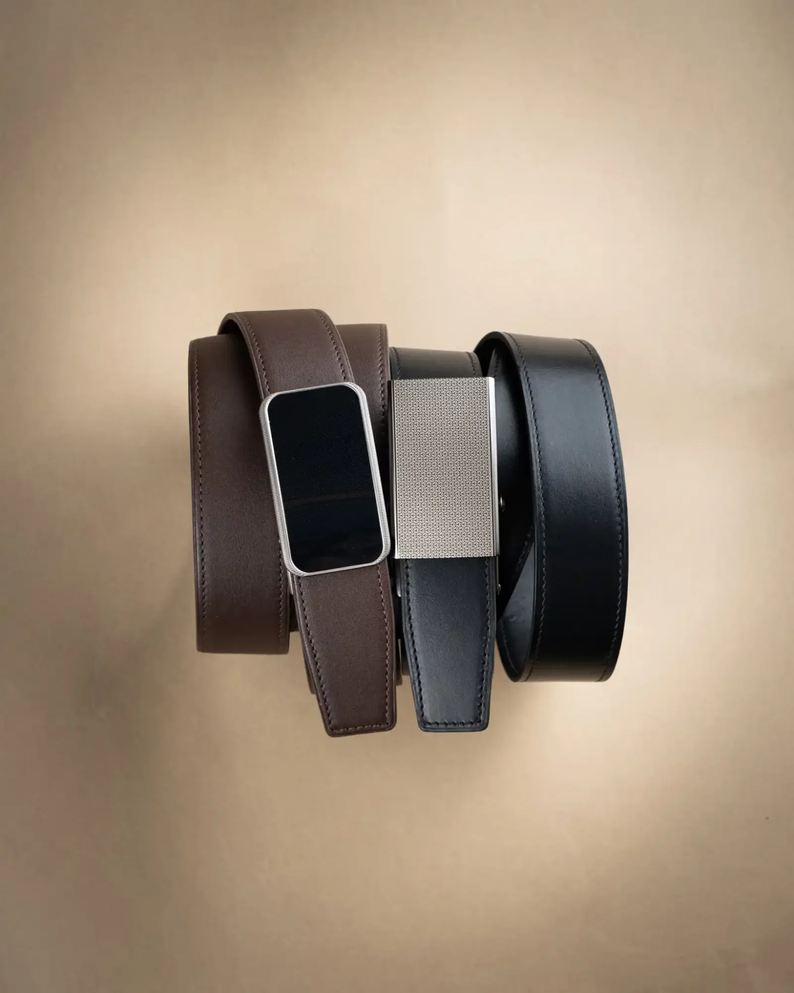 Thắt Lưng Khóa Trượt - Da Bò - Black, Brown - KOI Leather