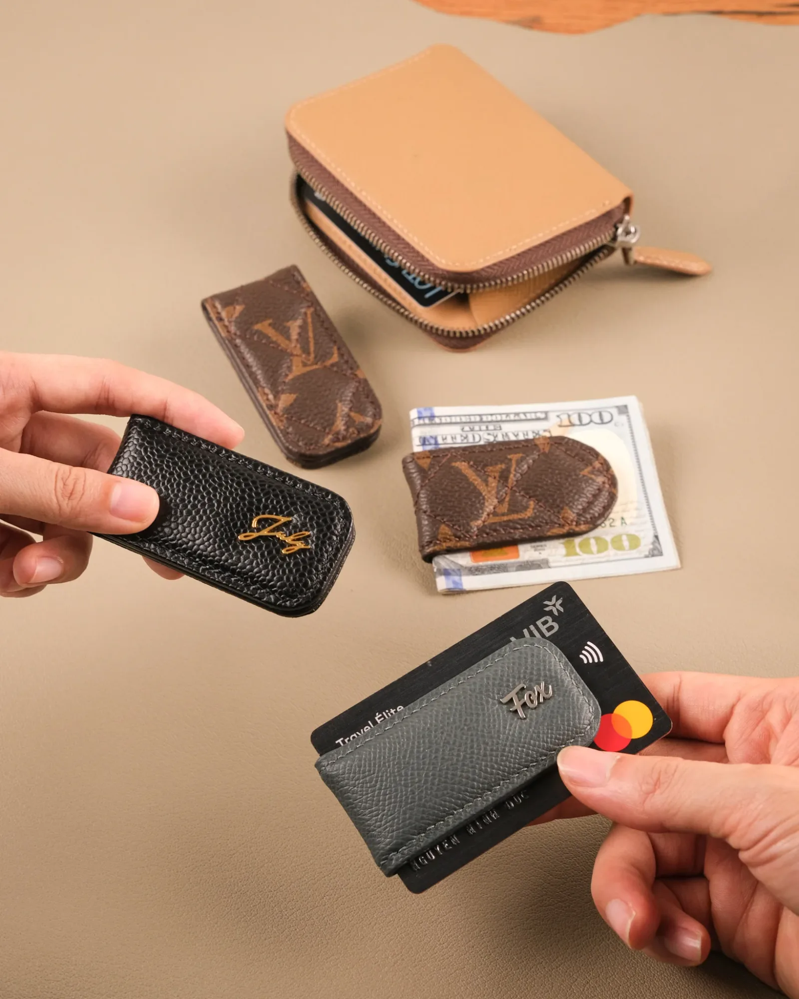 Ảnh Studio Money Clip - Koi Leather