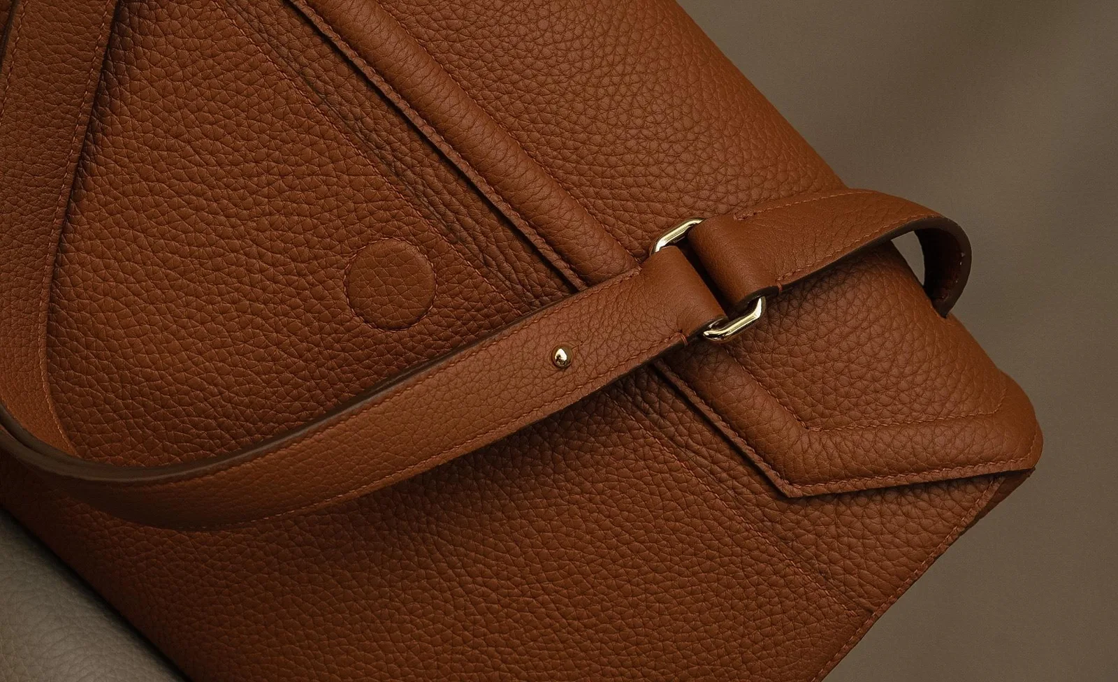 Handle Bag - Da Clemence - DarkGoldenrod - Hình 2