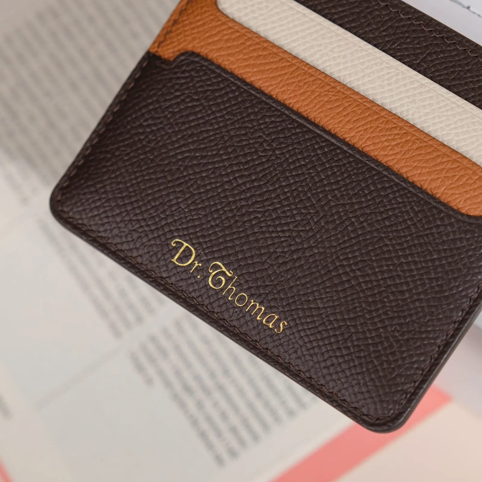 Ảnh Ví thẻ Senot da Epsom phối màu - Koi Leather