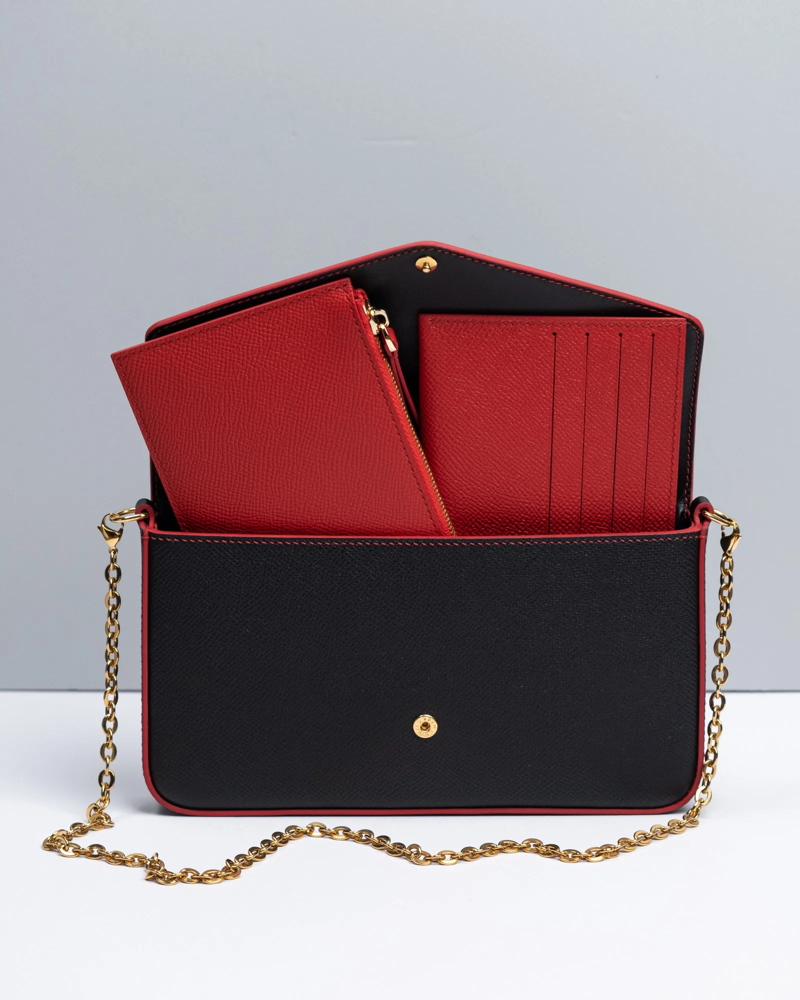 Ảnh Studio Túi nắp phong bì da Epsom kèm bộ 2 ví phụ - Koi Leather