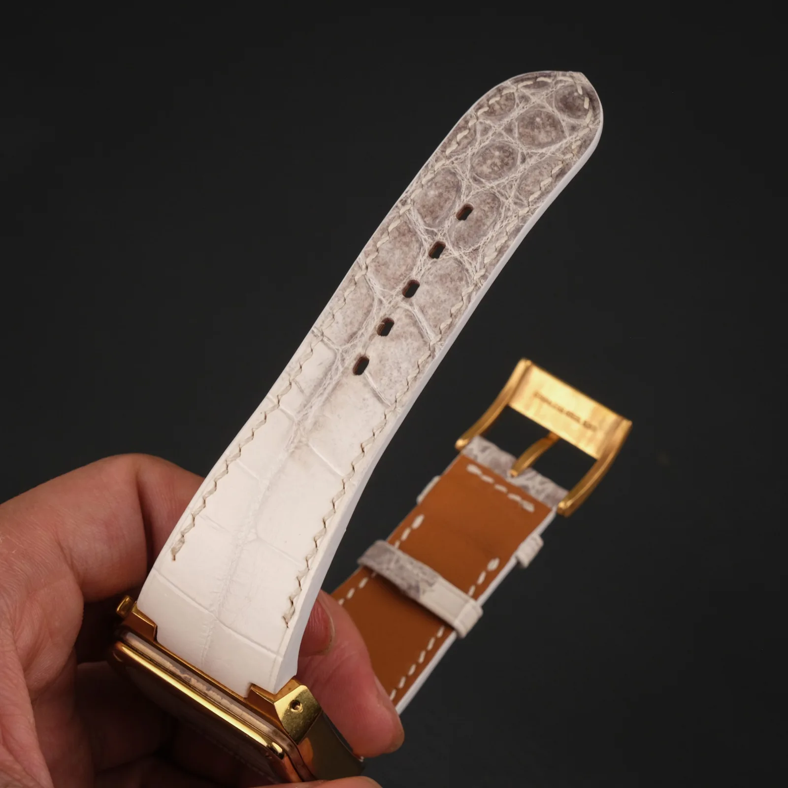 Ảnh Studio Dây đồng hồ da cá sấu Himalaya cho Breil - Koi Leather