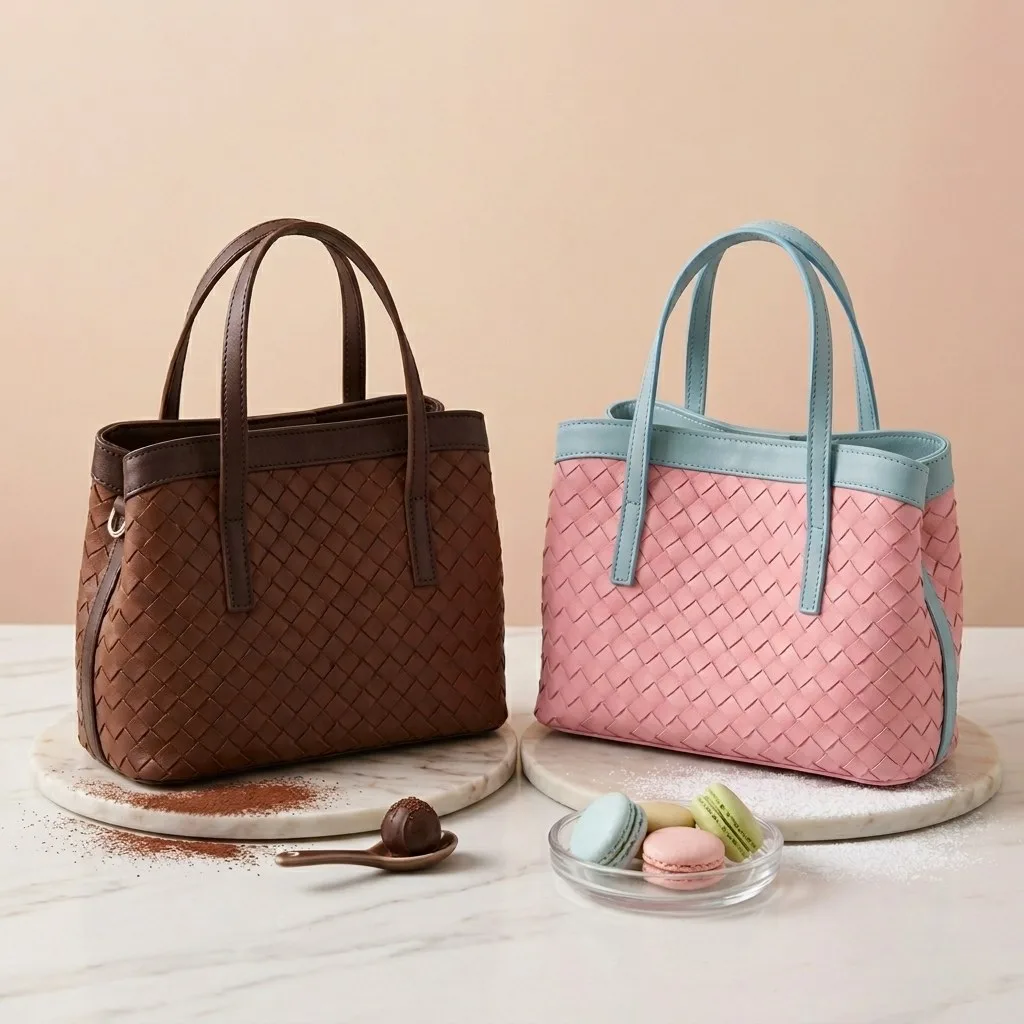 Ảnh Studio Túi xách da đan thủ công dáng tote xách tay - Koi Leather
