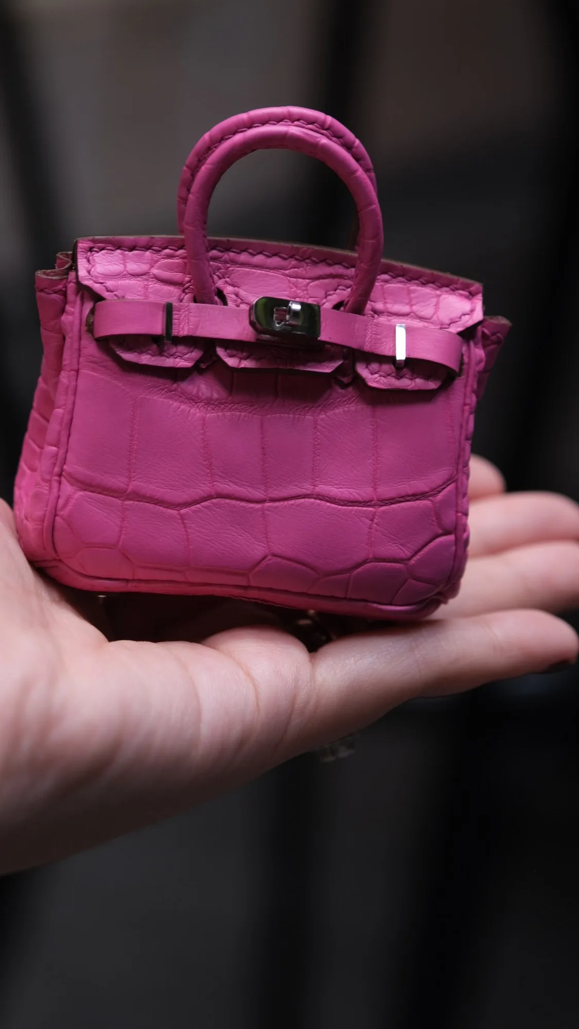Ảnh Studio Charm đeo túi dáng túi mini da cá sấu và da bò - Koi Leather
