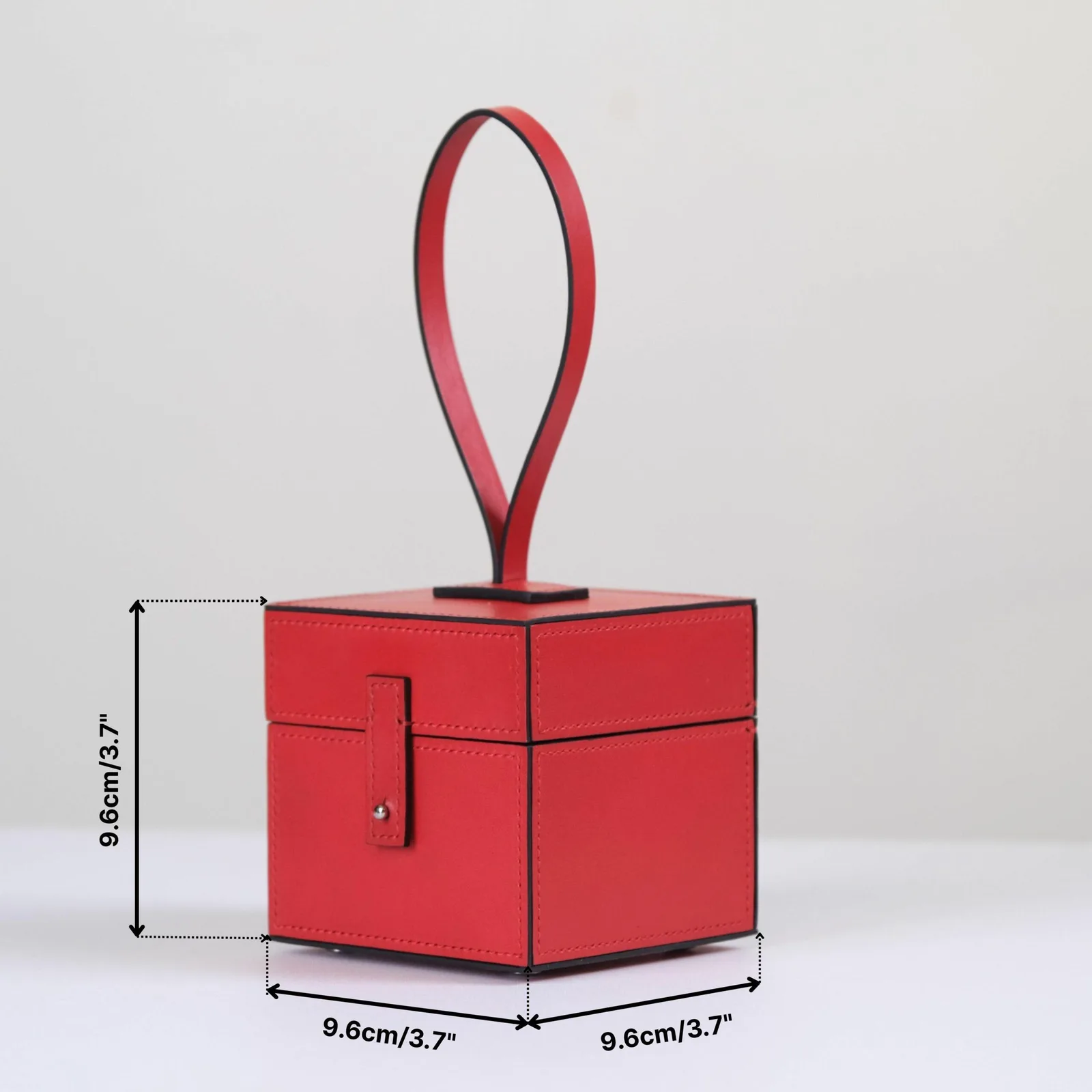Hộp da cao cấp - Da bò Italia - Red - Hình 4