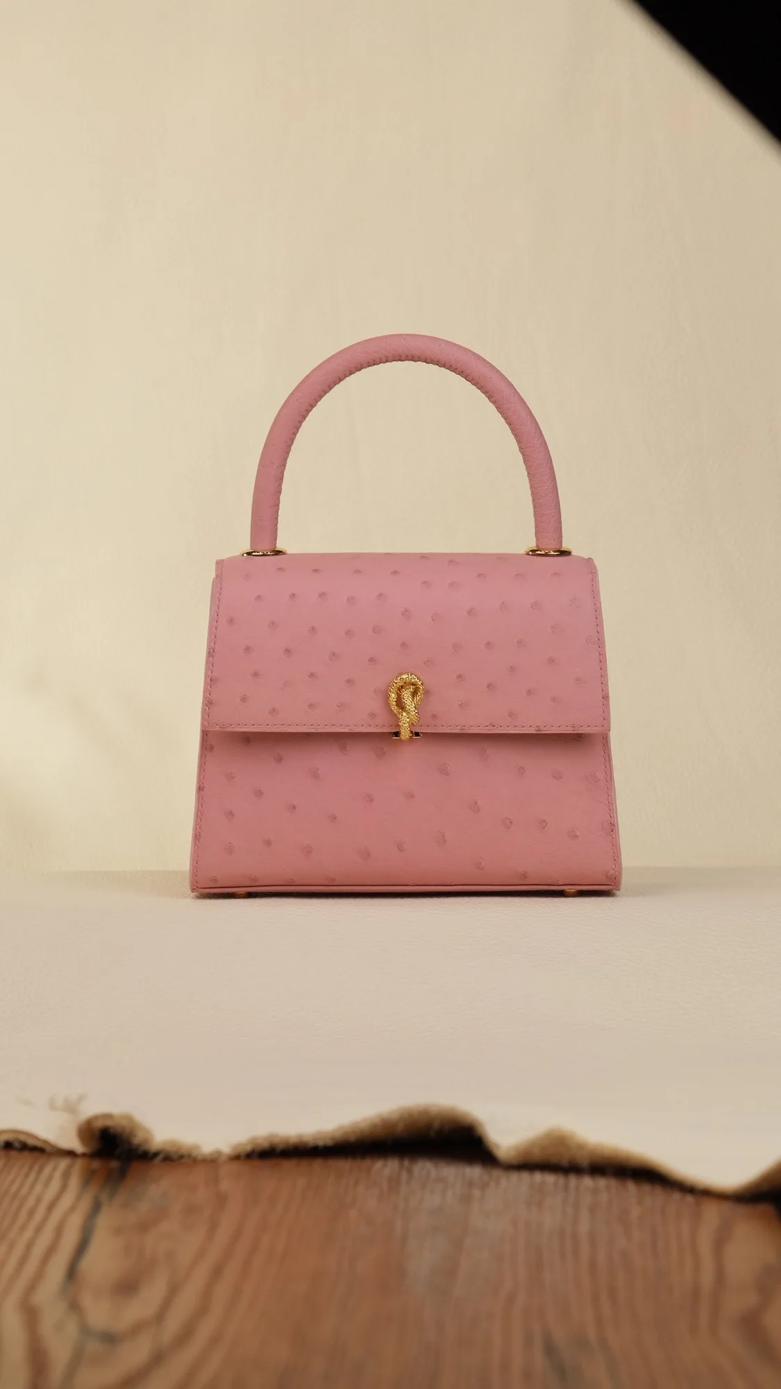 Ảnh Studio Túi xách nữ da bò Epsom dáng hình thang khoá xoắn - Koi Leather