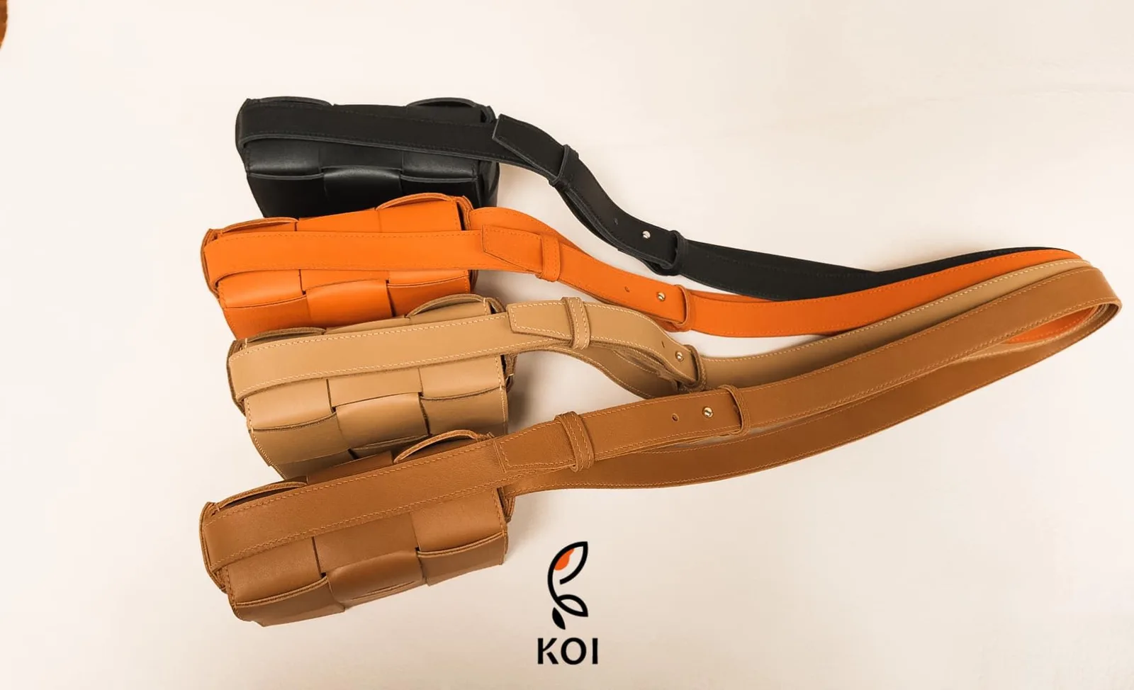 Woven Bag - Da Bê Swift - Black, Yellow, Orange, Brown - Hình 6