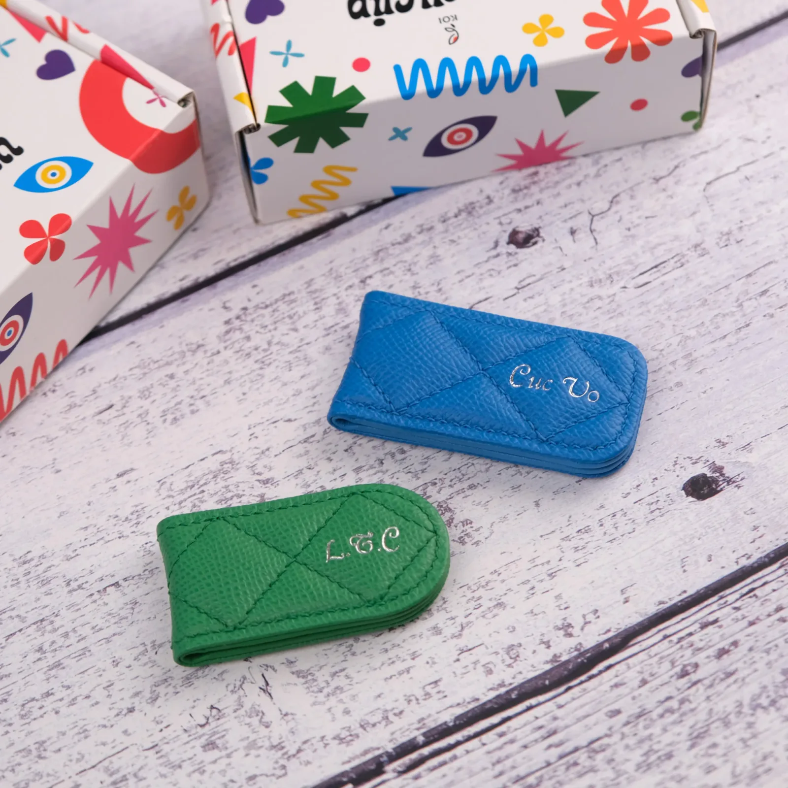 Ảnh Studio Money clip Epsom - Koi Leather