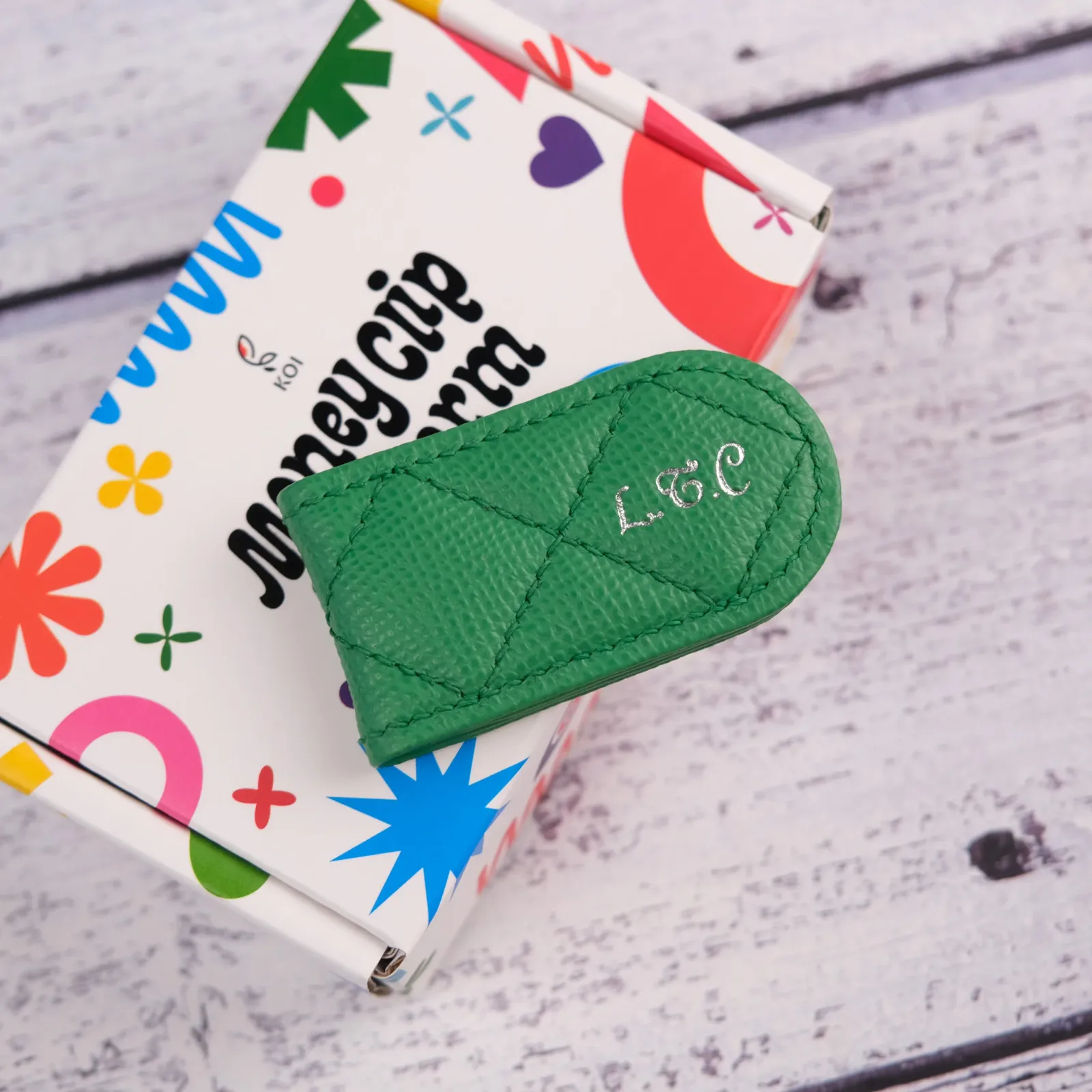 Ảnh Studio Money clip Epsom - Koi Leather