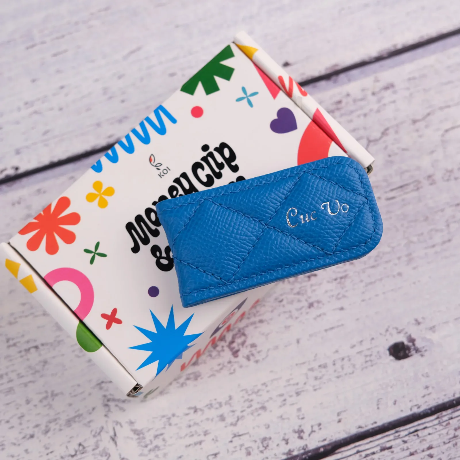 Ảnh Studio Money clip Epsom - Koi Leather