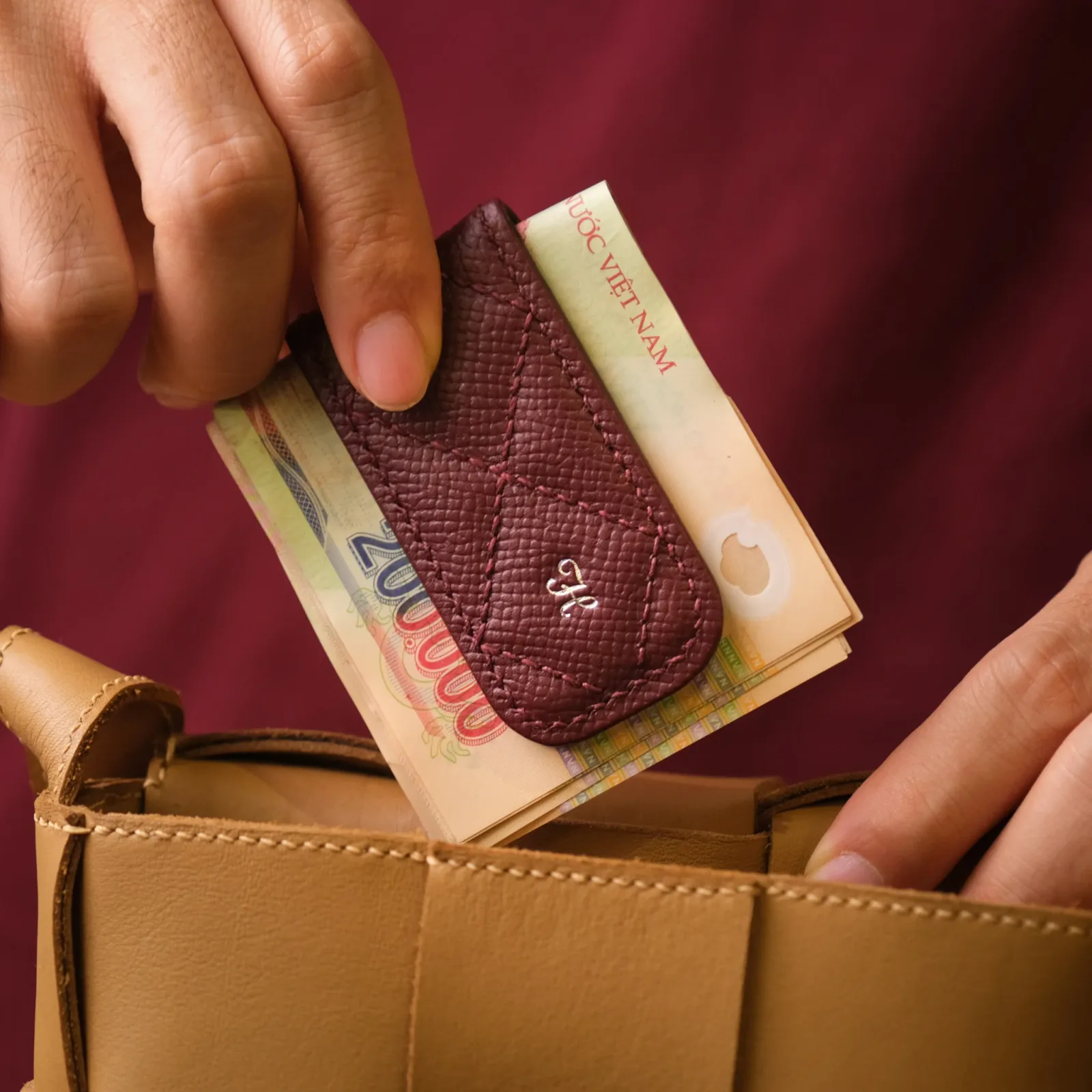 Ảnh Studio Kẹp tiền money clip - KOI Leather