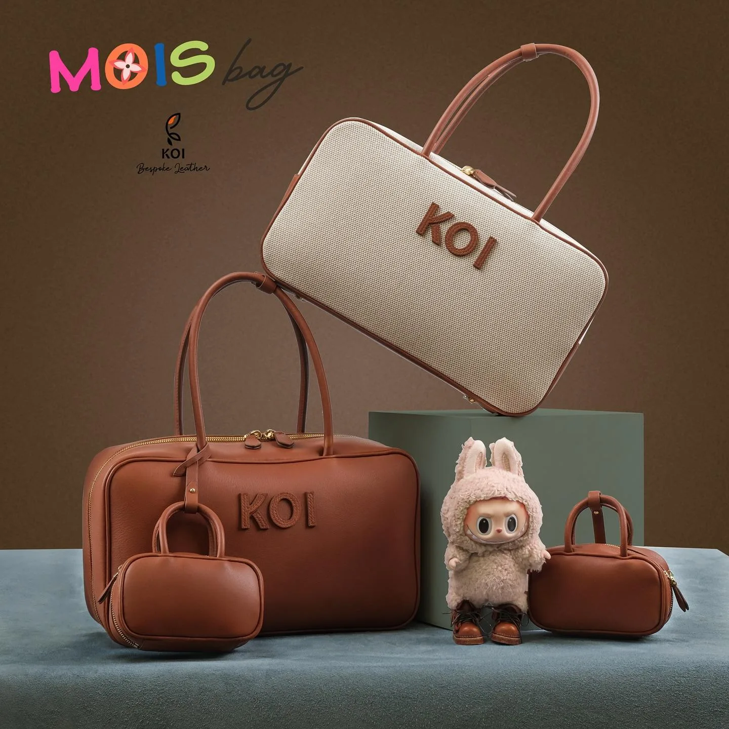 MOIS Bag - Da Bê - Blue, Brown - Hình 3