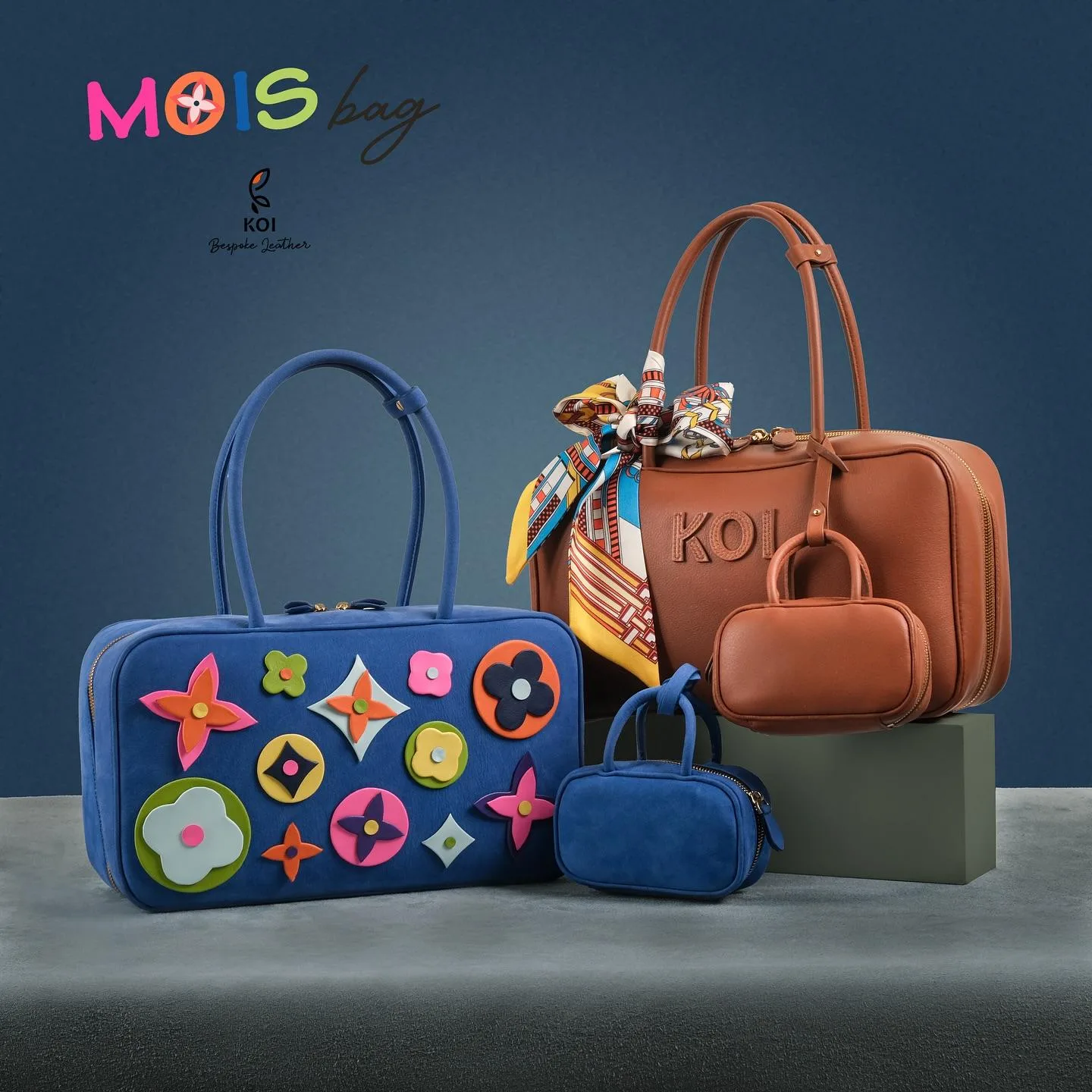 MOIS Bag - Da Bê - Blue, Brown - Hình 2