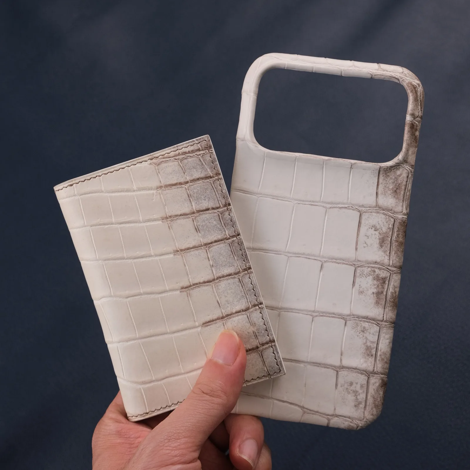 Ảnh Lifestyle Bộ phụ kiện da cá sấu Himalaya, đà điểu và kỳ đà - Koi Leather