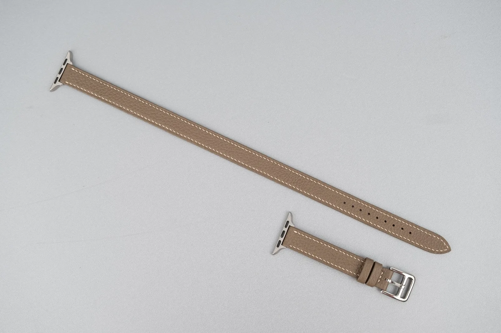 Ảnh Studio Dây Apple Watch Double Tour da Togo màu be - Koi Leather