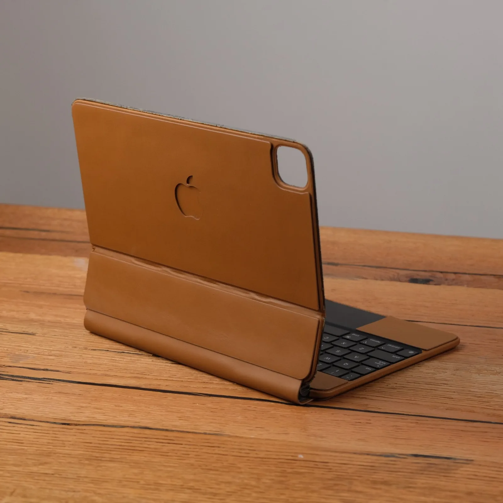 Ảnh Studio Ốp da bàn phím iPad màu nâu bò - Koi Leather