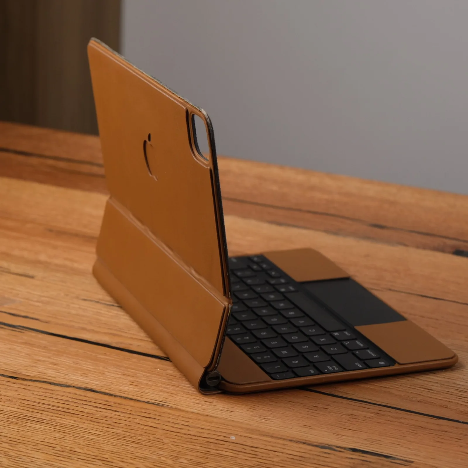 Ảnh Studio Ốp da bàn phím iPad màu nâu bò - Koi Leather