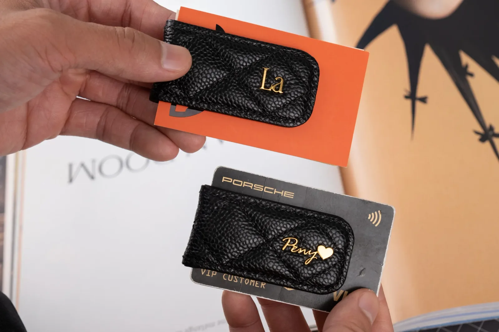 Ảnh Studio Money clip LaTe - May trám - 2 tag - Koi Leather