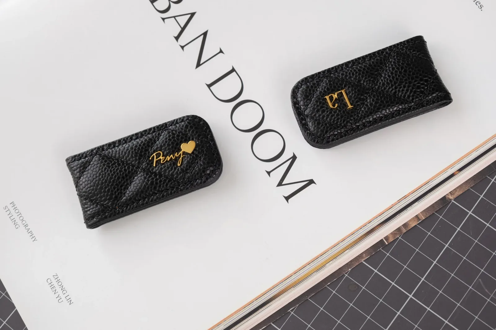 Ảnh Studio Money clip LaTe - May trám - 2 tag - Koi Leather