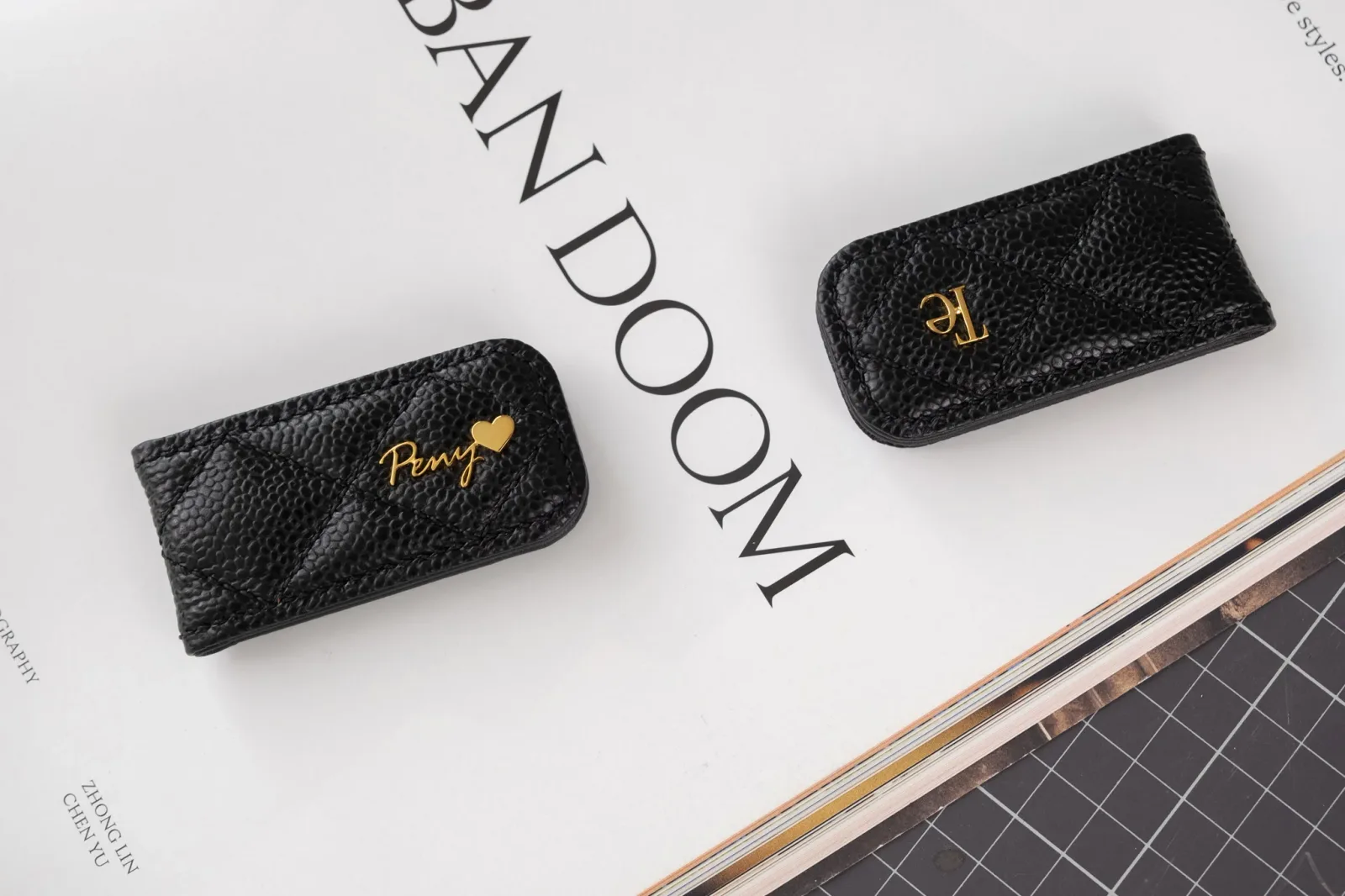 Ảnh Studio Money clip LaTe - May trám - 2 tag - Koi Leather