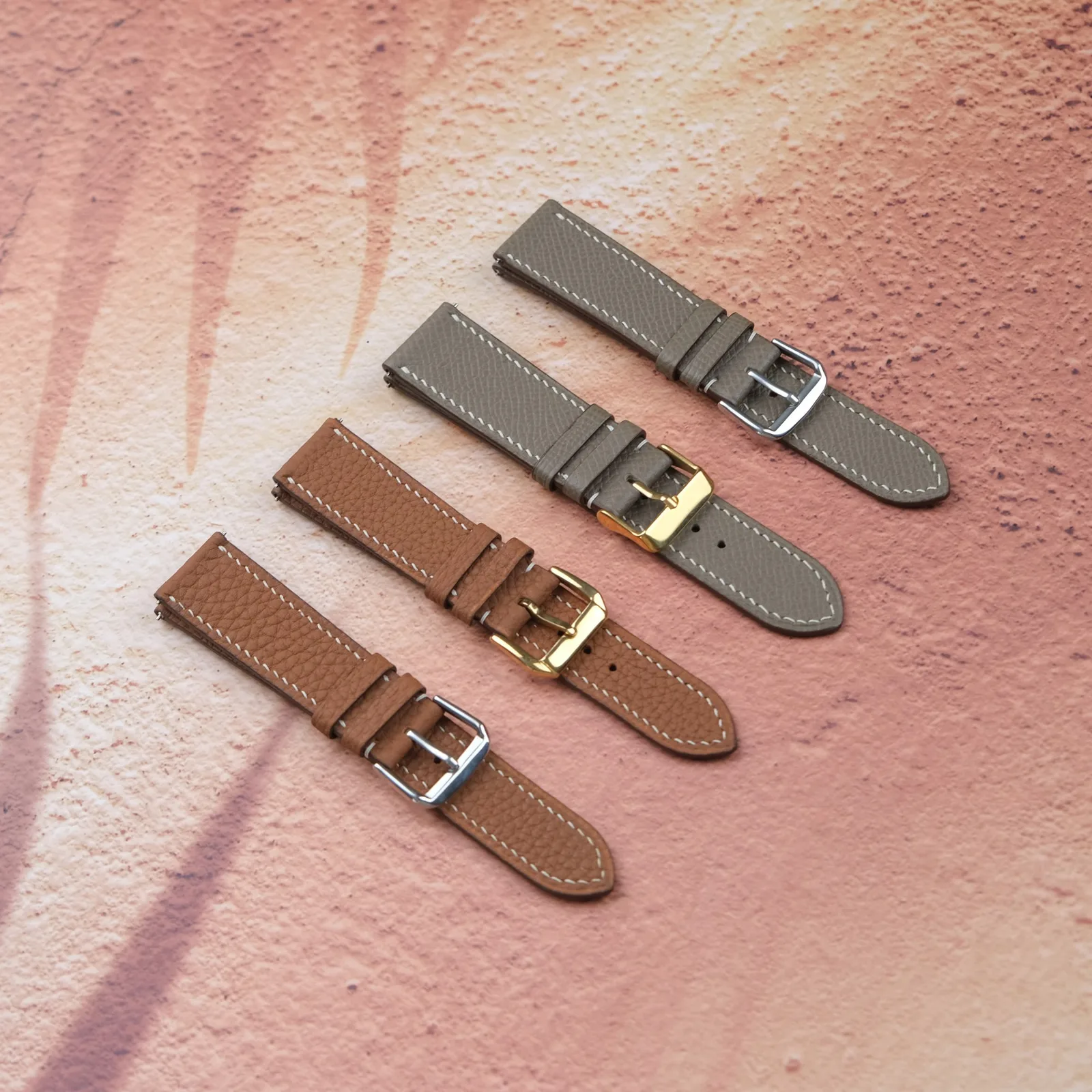 Ảnh Studio Dây đồng hồ da Epsom và Togo chốt thông minh - Koi Leather
