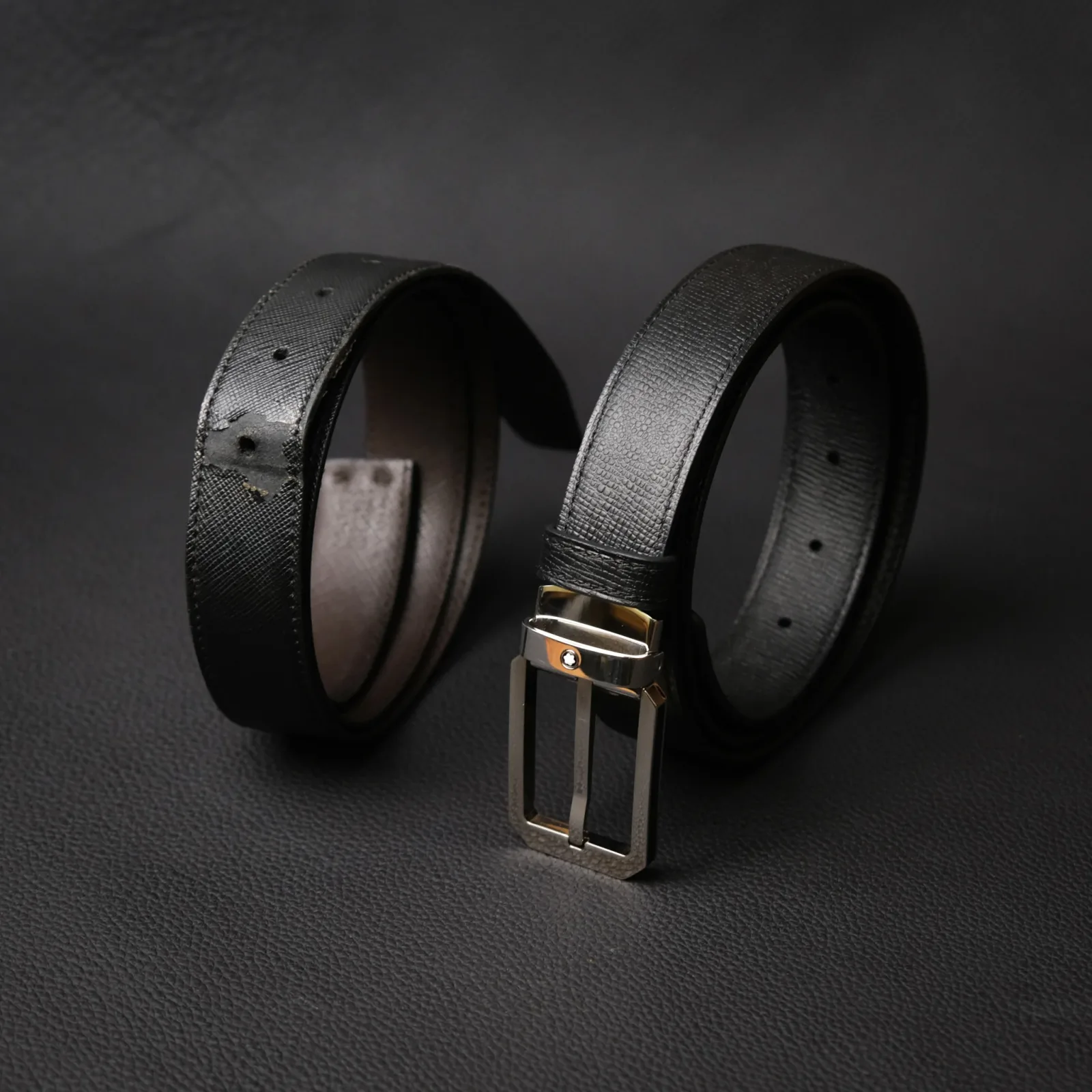 Ảnh Studio Dây Thắt Lưng Thay Thế – Da Taiga Đen (Không Kèm Khoá) - Koi Leather