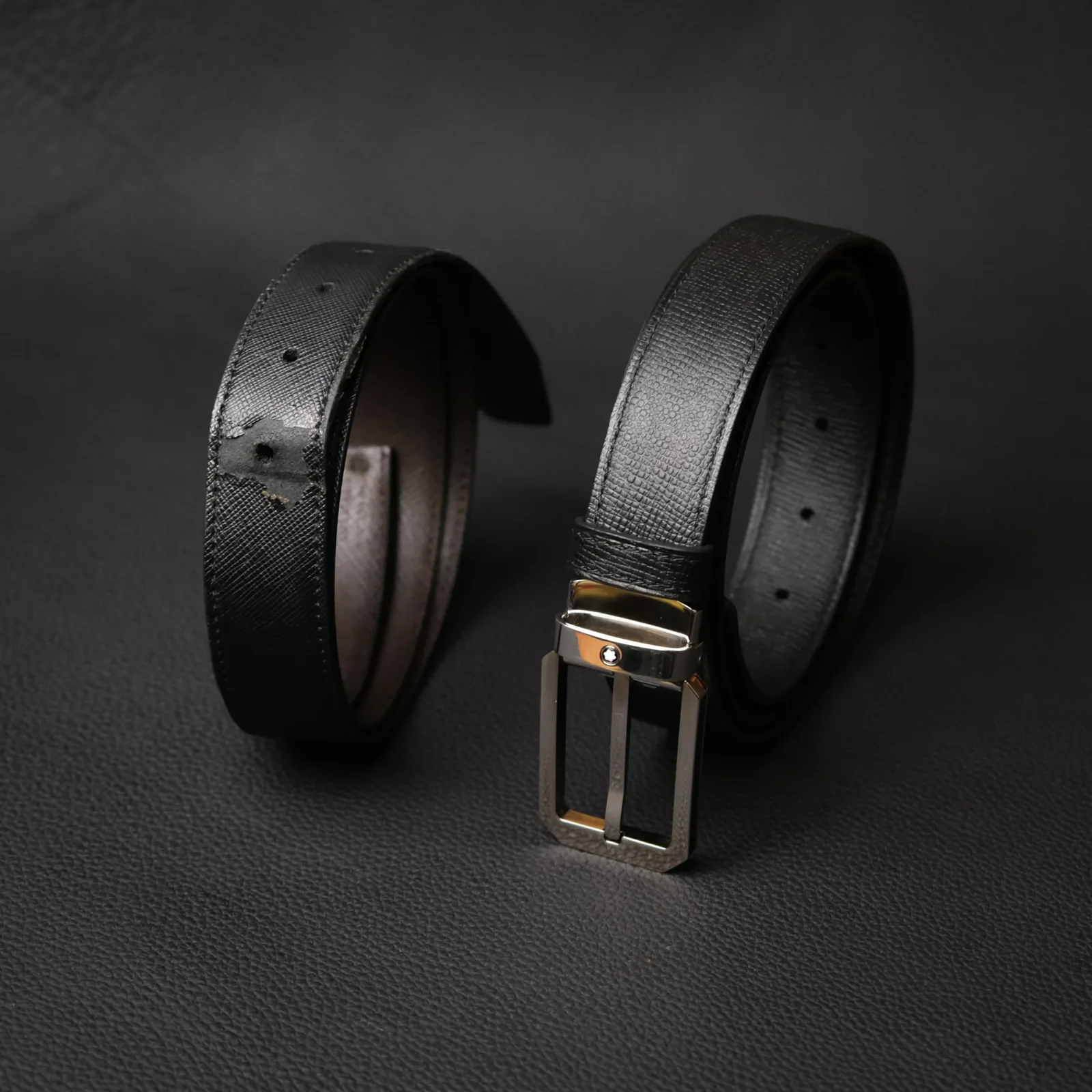 Ảnh Studio Dây Thắt Lưng Thay Thế – Da Taiga Đen (Không Kèm Khoá) - KOI Leather