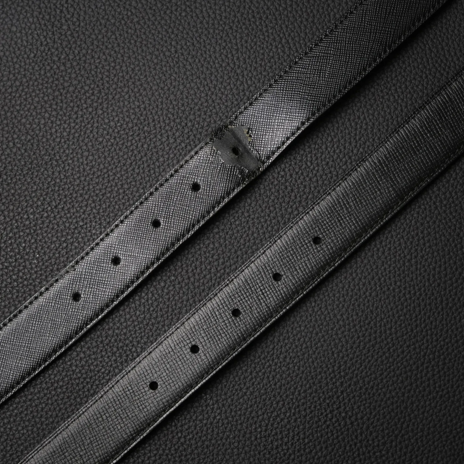 Ảnh Studio Dây Thắt Lưng Thay Thế – Da Taiga Đen (Không Kèm Khoá) - KOI Leather