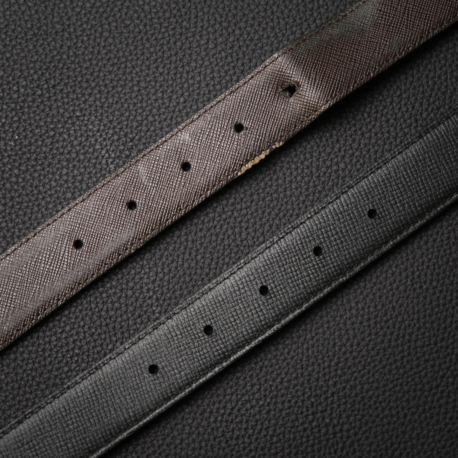Ảnh Studio Dây Thắt Lưng Thay Thế – Da Taiga Đen (Không Kèm Khoá) - KOI Leather