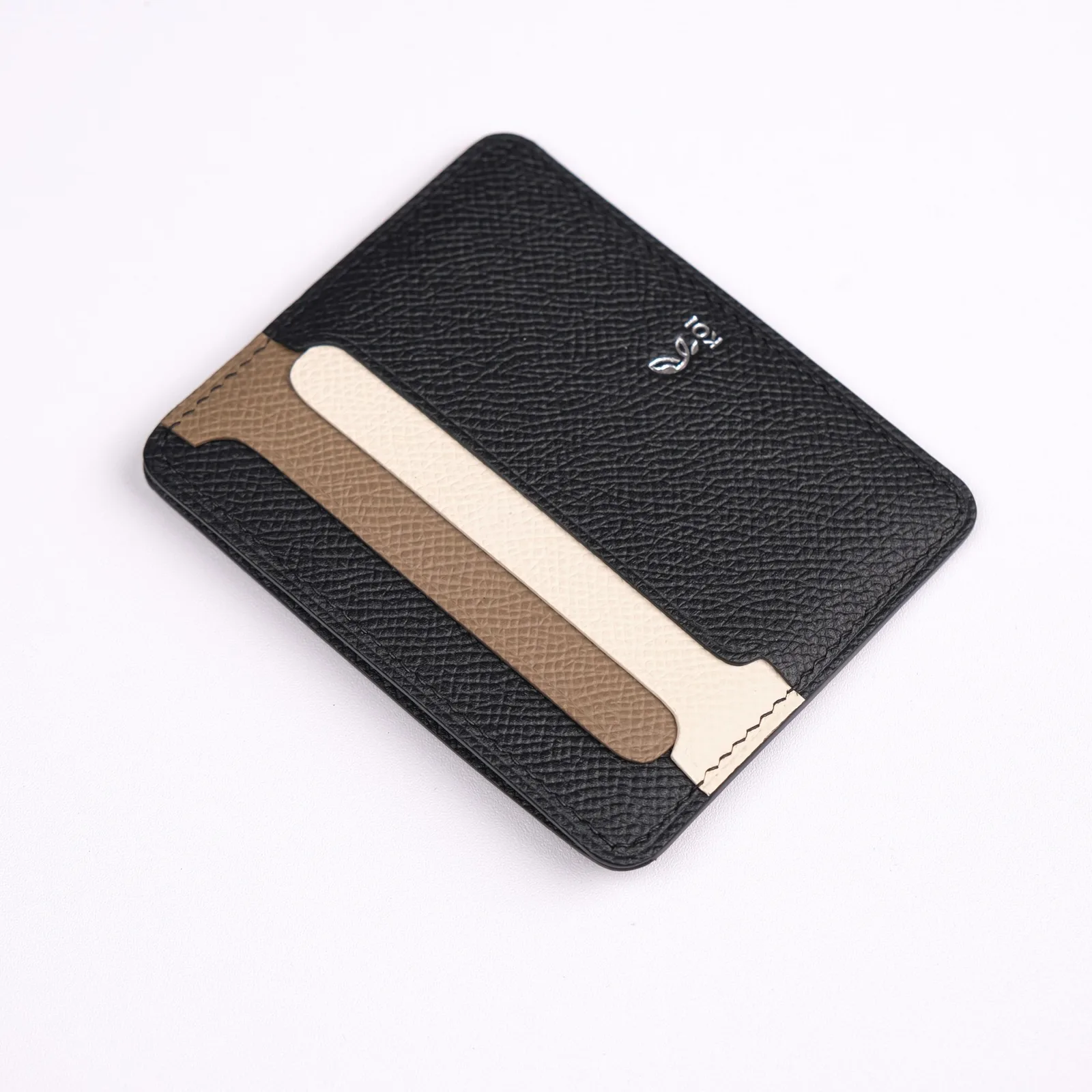 Ảnh Studio Ví đựng thẻ Senot da Epsom xanh navy phối màu - Koi Leather