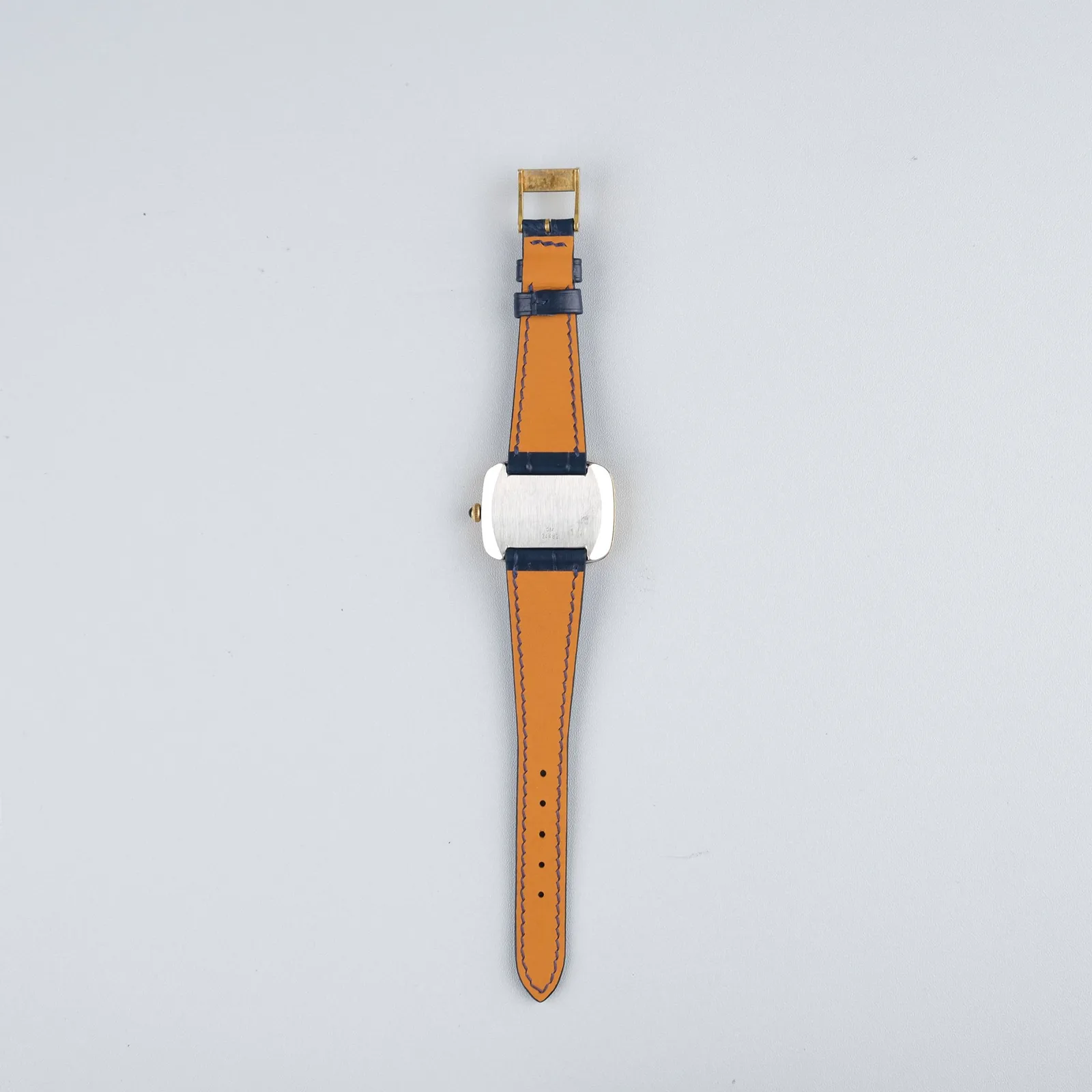 Ảnh Studio Dây đồng hồ da cá sấu màu xanh navy cho Favre-Leuba - Koi Leather