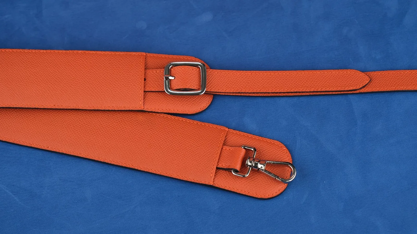Ảnh Studio Balo da Epsom màu cam hai ngăn quai xách ngang - Koi Leather
