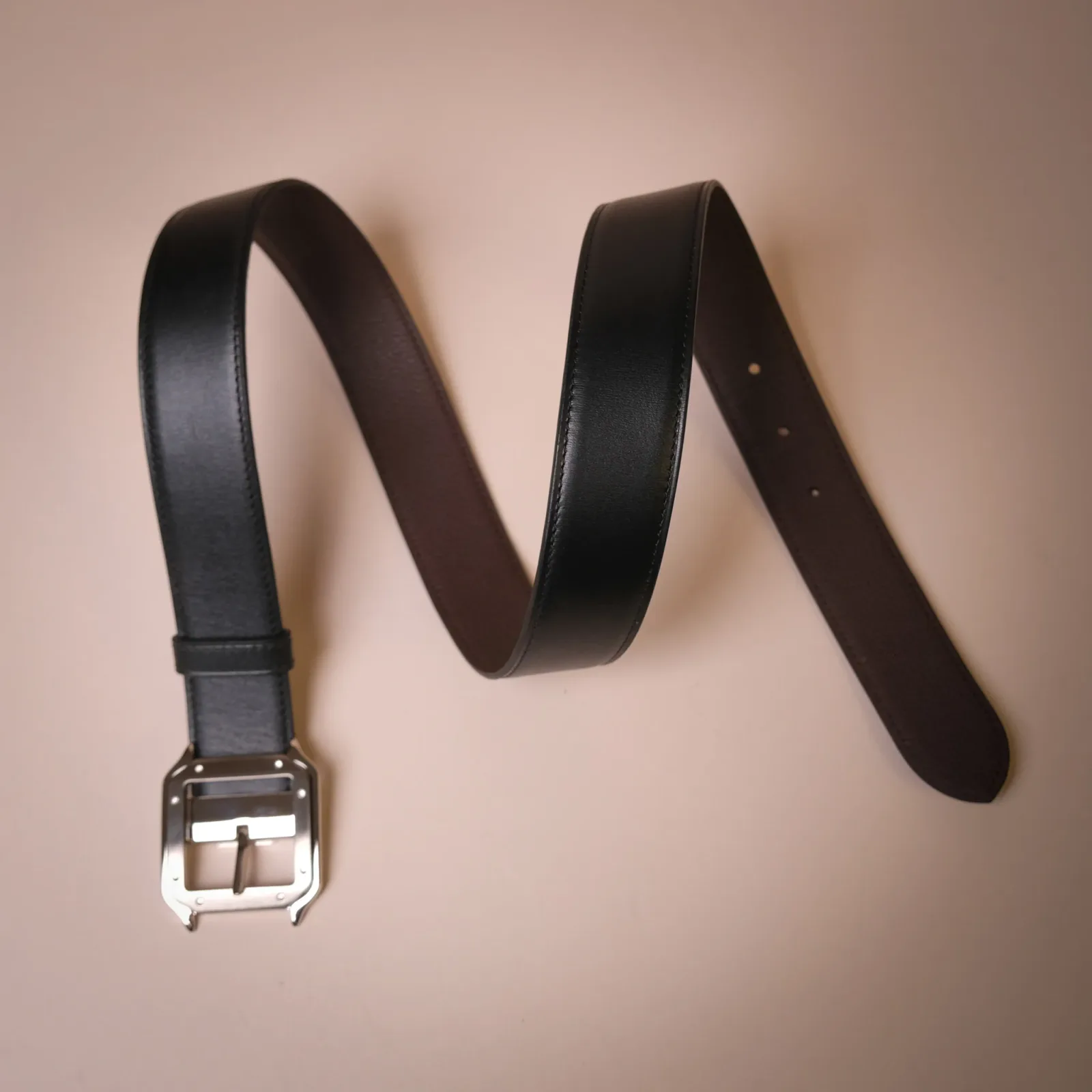 Ảnh Studio Thắt Lưng Nam Da Bò – Khoá Vuông Bo Góc – Đen - KOI Leather