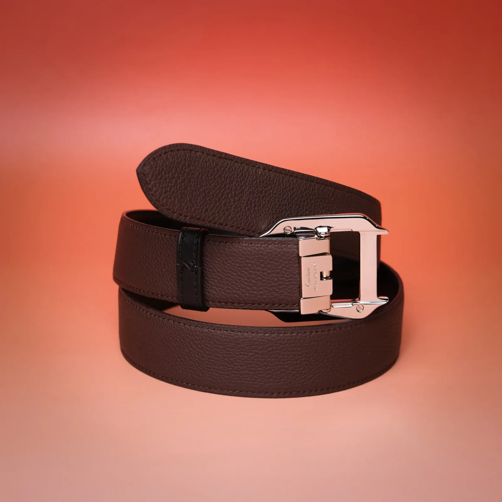 Ảnh Studio Thắt Lưng Nam Da Bò – Khoá Vuông Bo Góc – Đen - KOI Leather