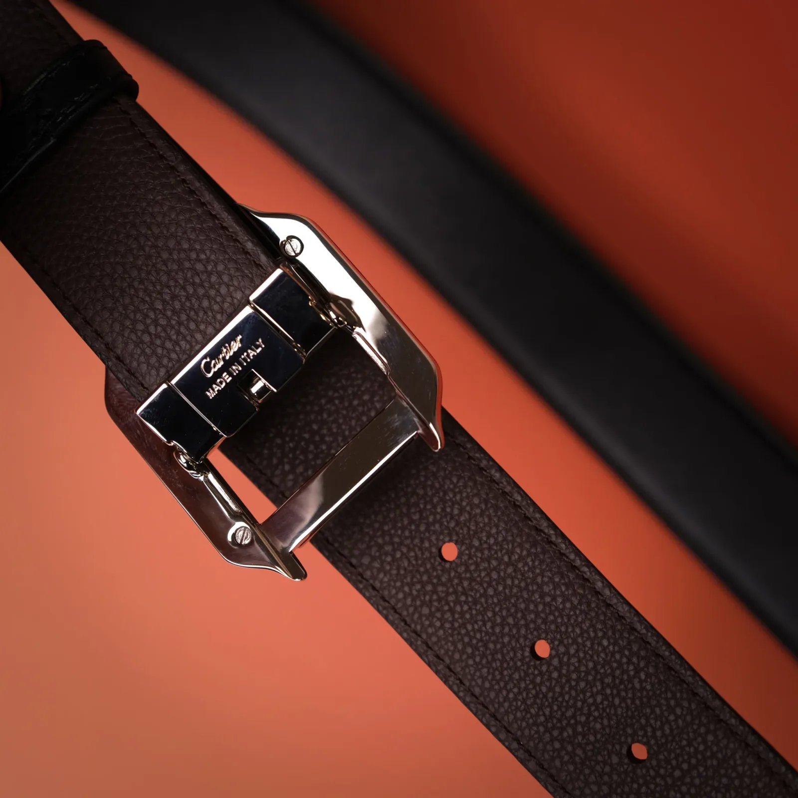Ảnh Studio Thắt Lưng Nam Da Bò – Khoá Vuông Bo Góc – Đen - KOI Leather