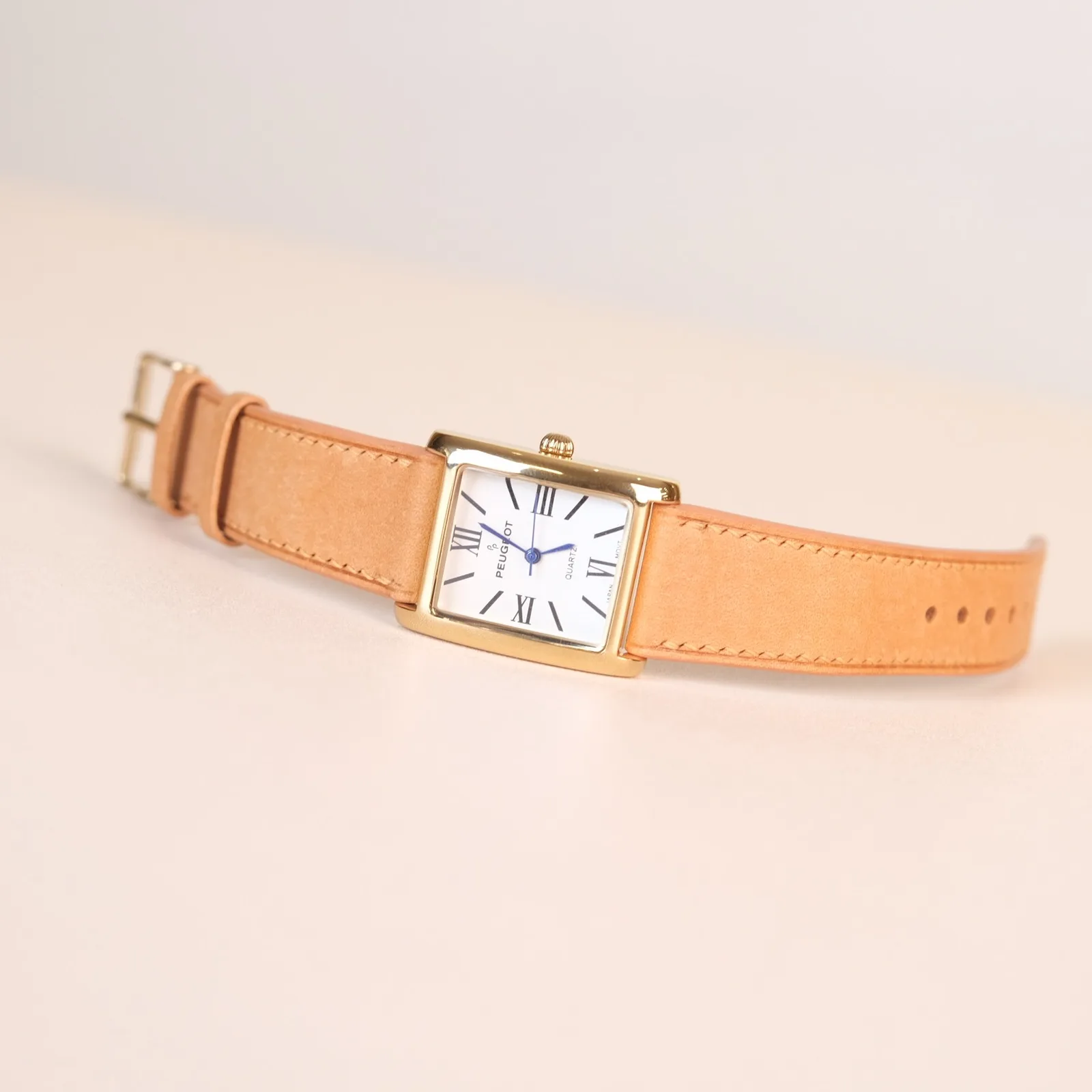 Ảnh Studio Dây đồng hồ da Pueblo màu vàng bò khóa kim - Koi Leather