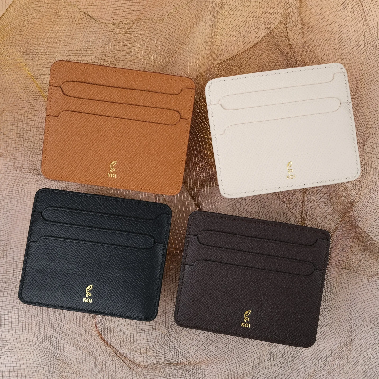 Ảnh Studio Ví đựng thẻ Senot da Epsom phối màu - Koi Leather