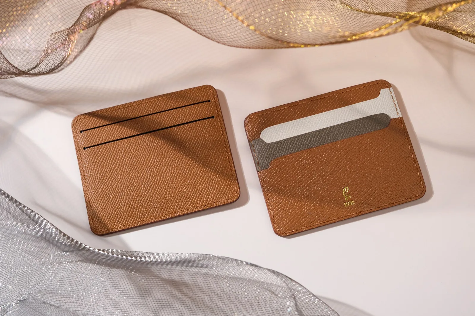 Ảnh Studio Ví đựng thẻ Senot da Epsom phối màu - Koi Leather