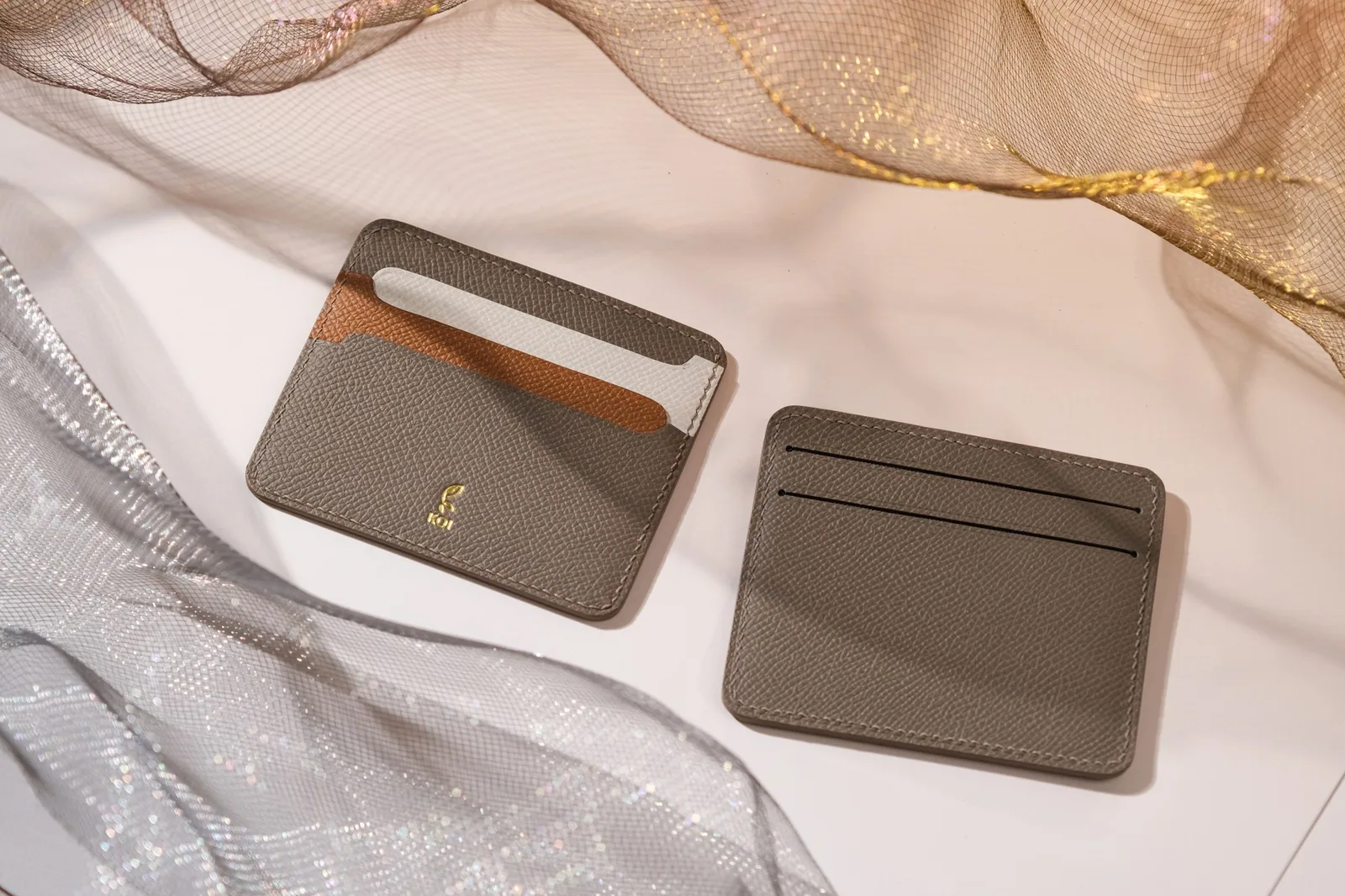 Ảnh Studio Ví đựng thẻ Senot da Epsom phối màu - Koi Leather