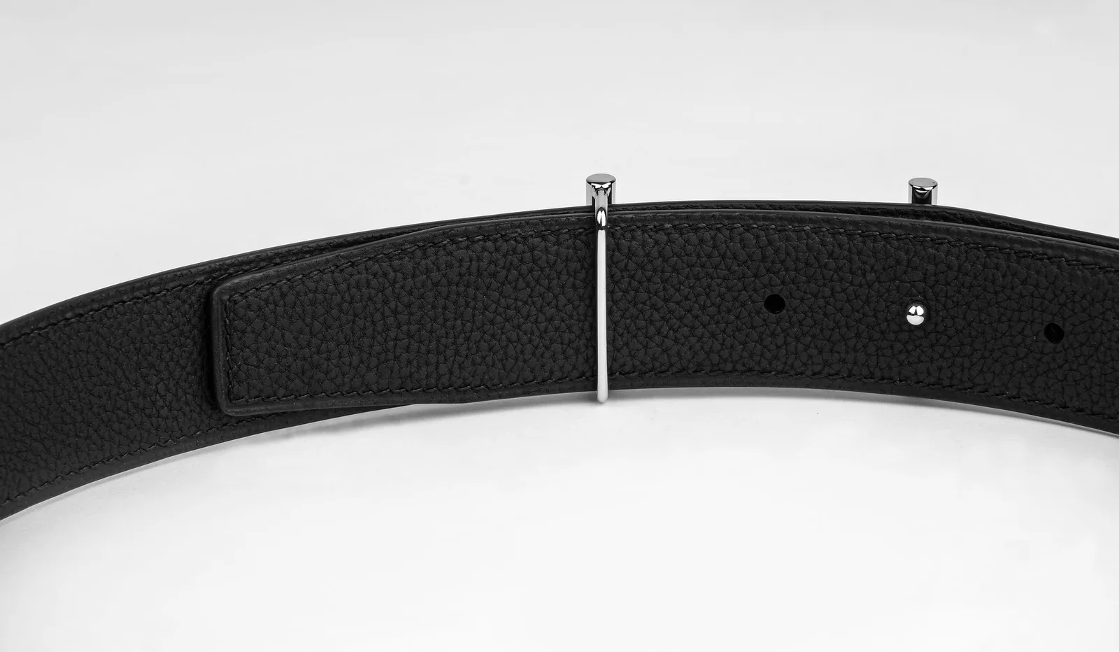 Ảnh Studio Dây lưng da Togo màu đen khoá chữ H - Koi Leather