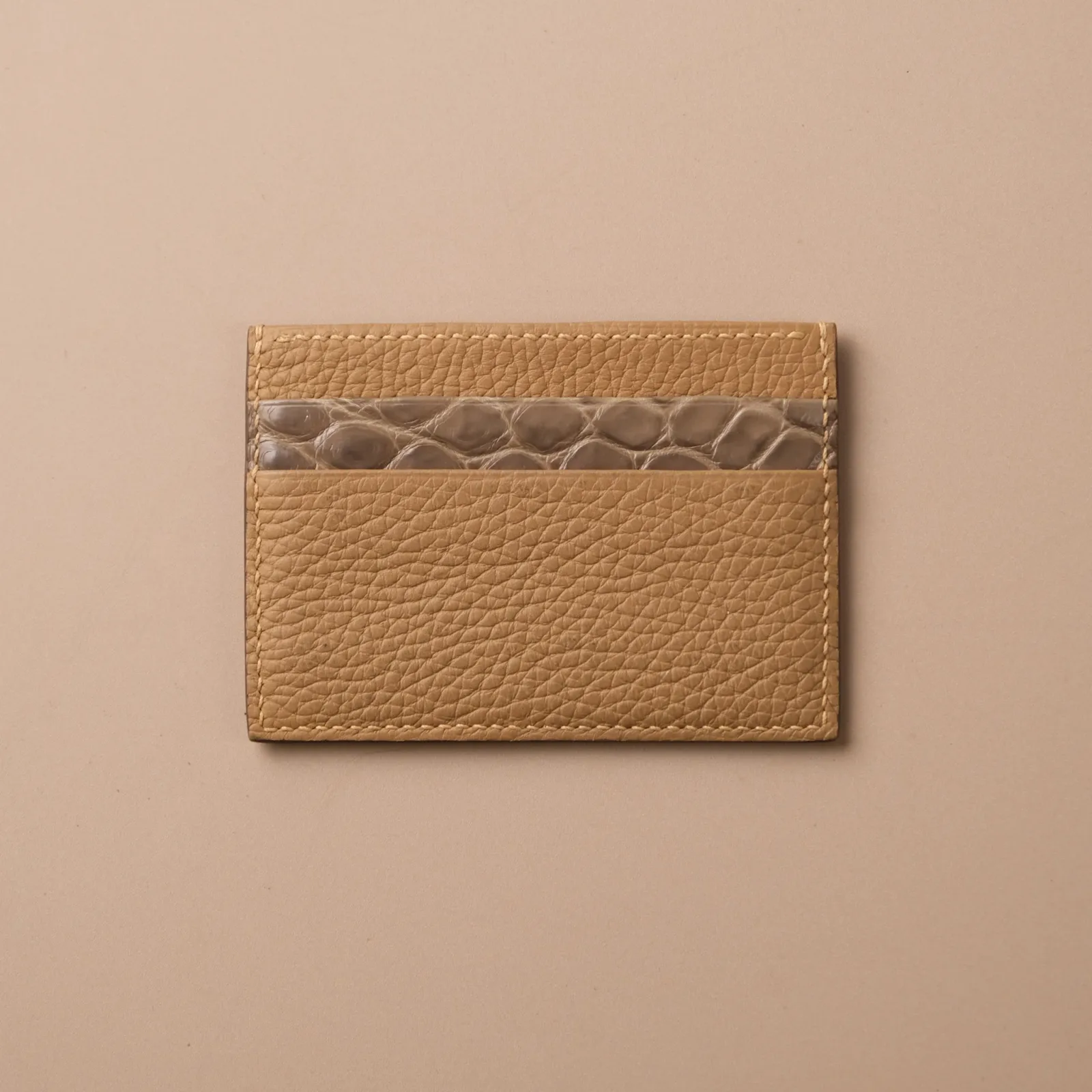 Ảnh Studio Card holder da Exotic - Kỳ đà - Cá sấu - Đà điểu hàng sẵn - Koi Leather