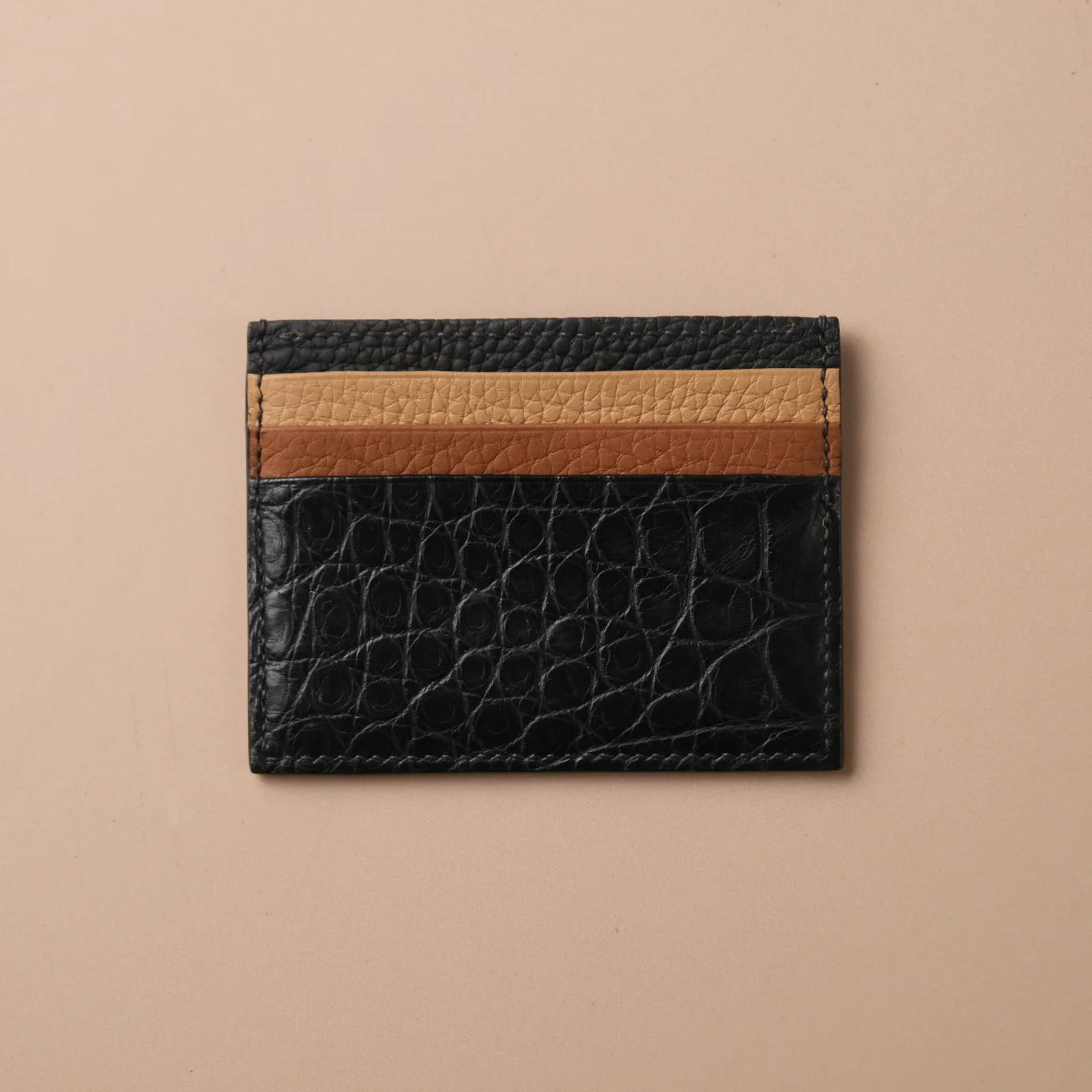 Ảnh Studio Card holder da Exotic - Kỳ đà - Cá sấu - Đà điểu hàng sẵn - Koi Leather