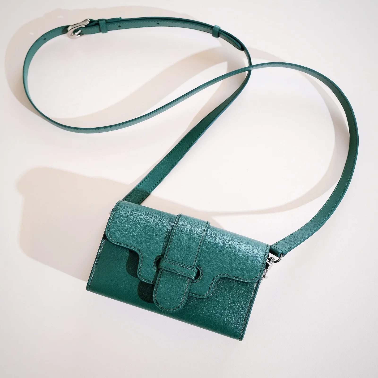 Ảnh Studio Túi đựng máy ảnh film da dê Alran màu xanh Sapin - Koi Leather