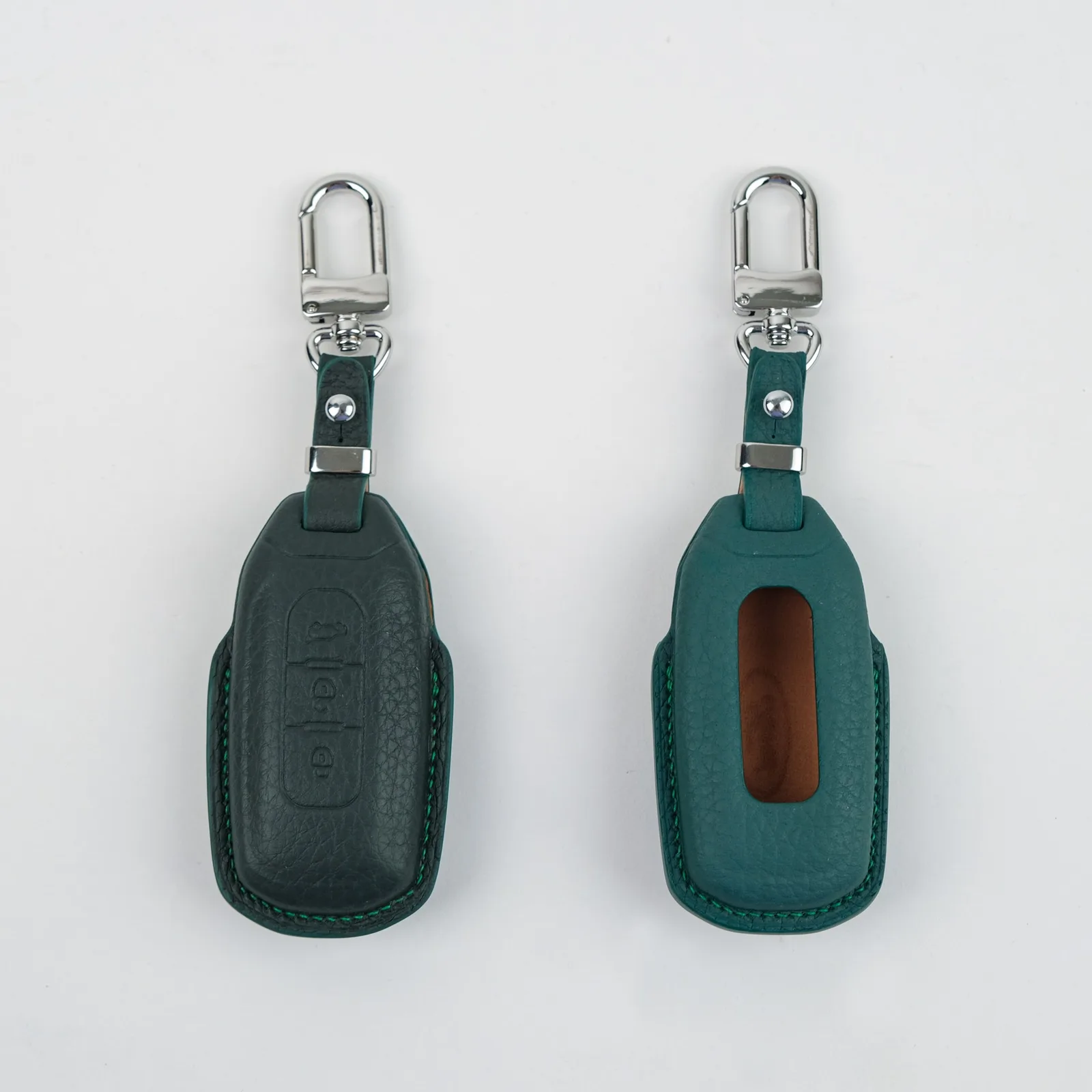 Ảnh Studio Bọc chìa khóa ô tô Ford da Togo xanh Malachite - Koi Leather