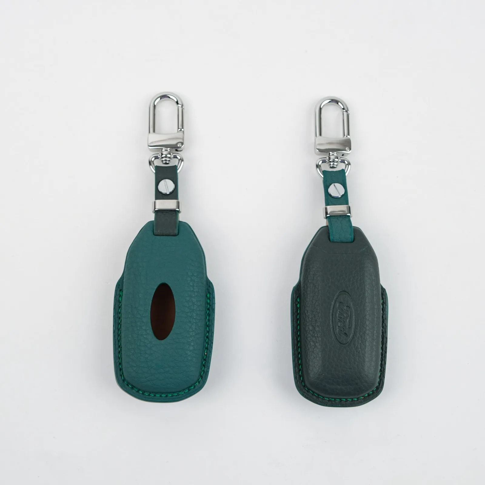Ảnh Studio Bọc chìa khóa ô tô Ford da Togo xanh Malachite - Koi Leather