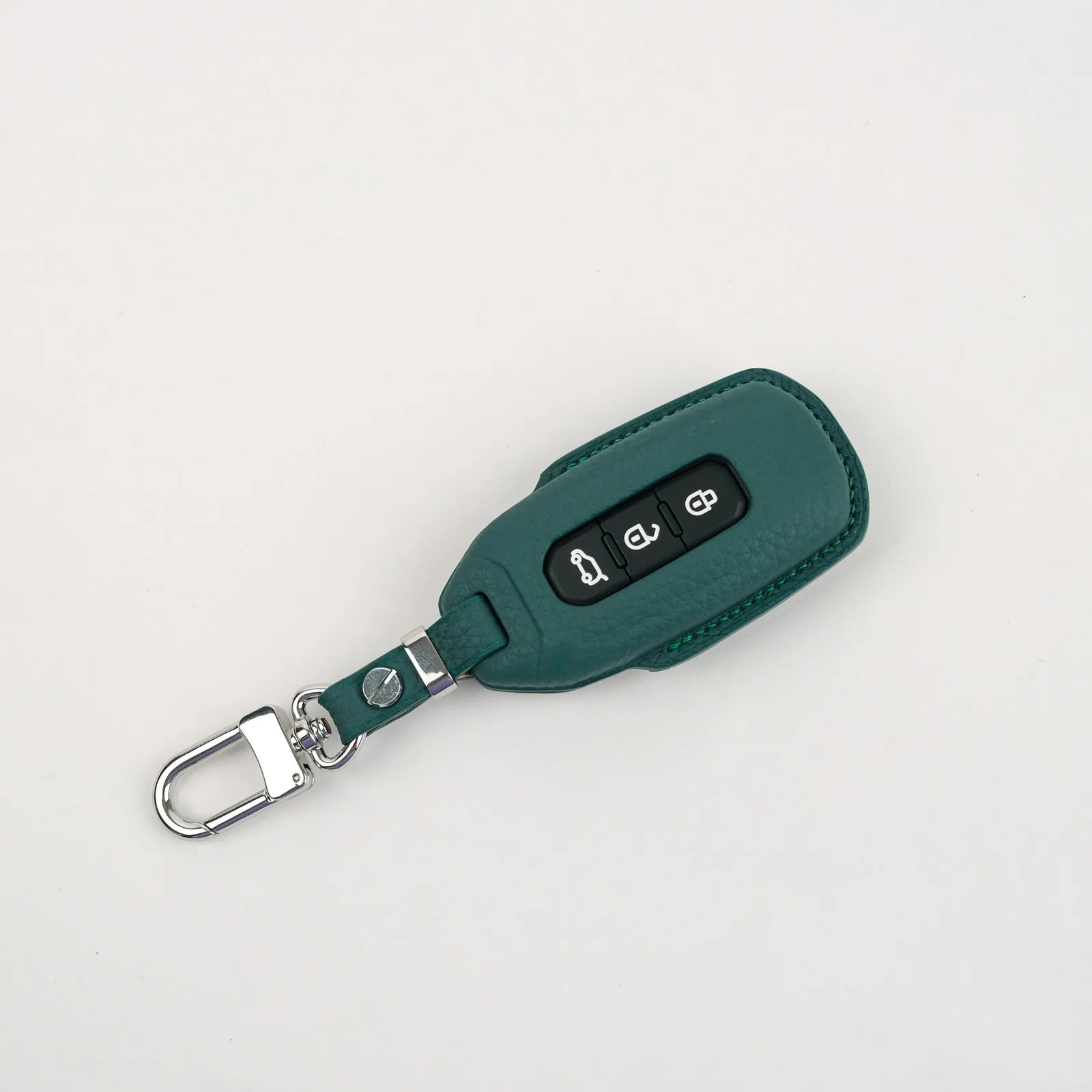 Ảnh Studio Bọc chìa khóa ô tô Ford da Togo xanh Malachite - Koi Leather