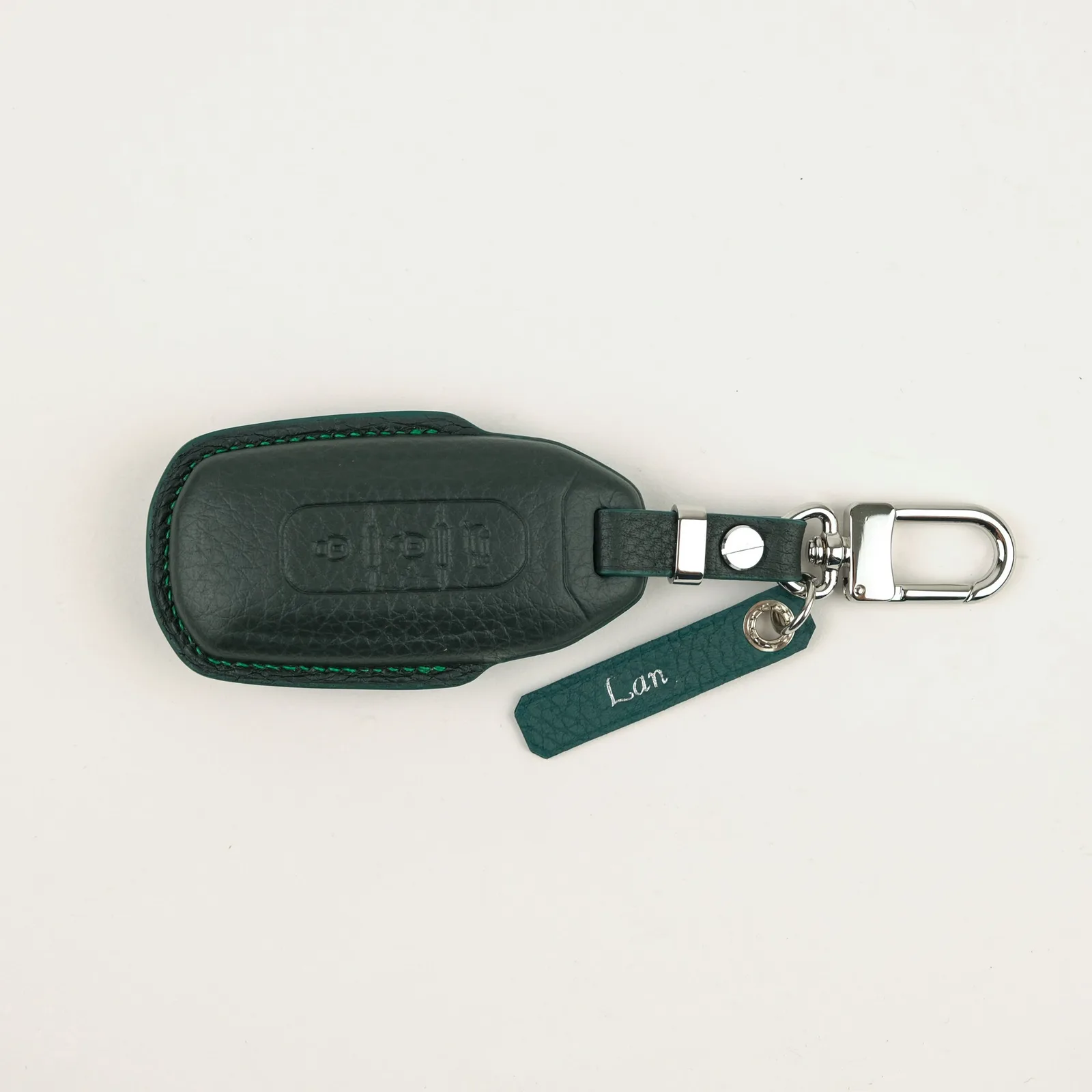 Ảnh Studio Bọc chìa khóa ô tô Ford da Togo xanh Malachite - Koi Leather